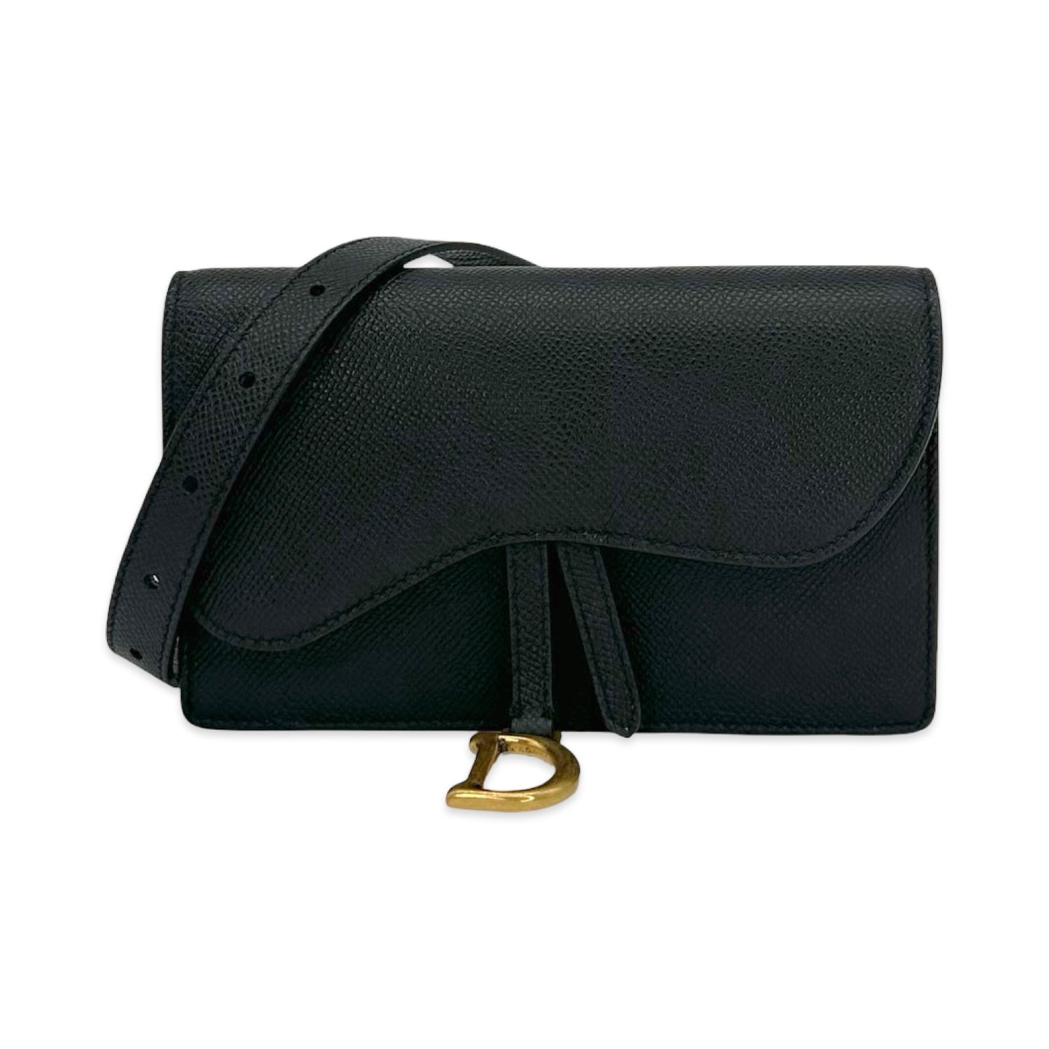 Christian Dior Grained Leather Saddle Small Belt Bag
