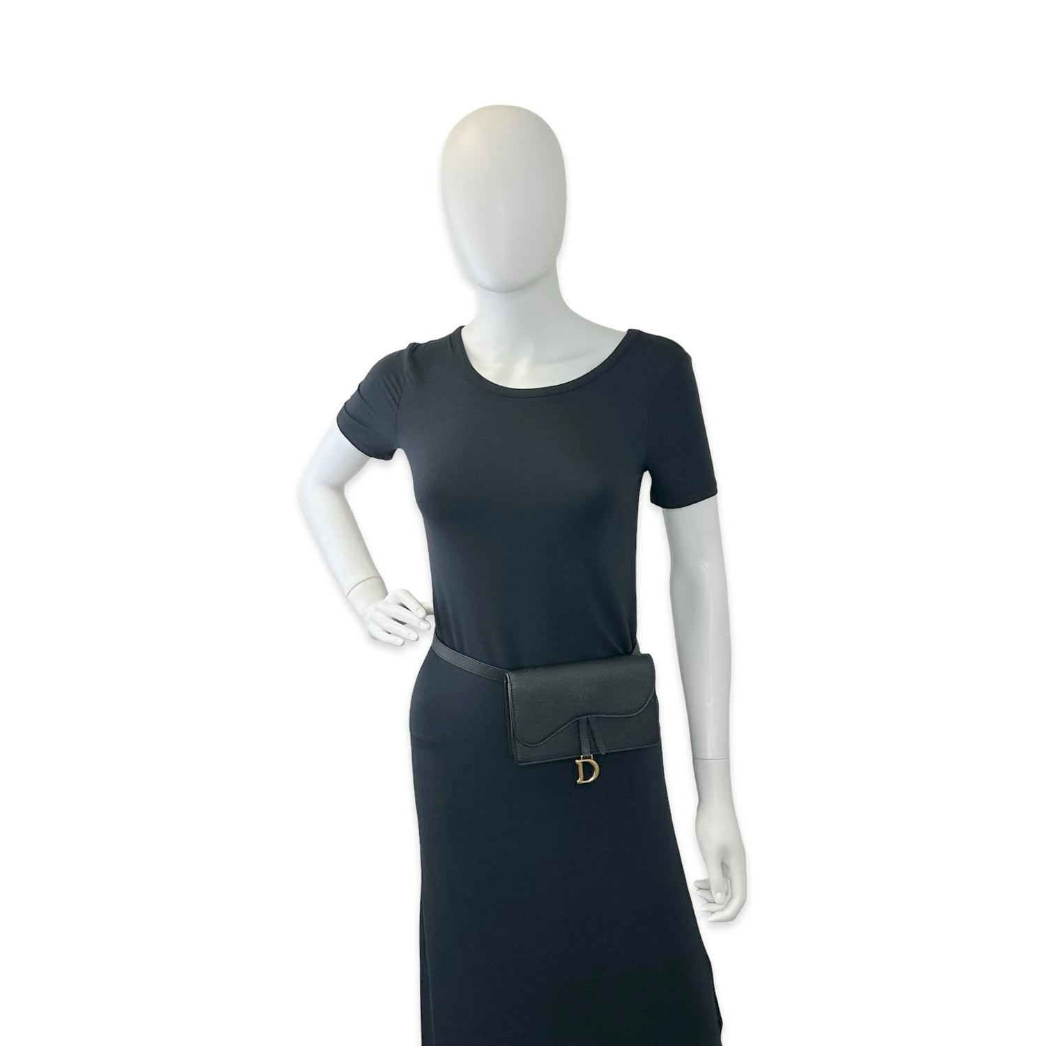 Christian Dior Grained Leather Saddle Small Belt Bag