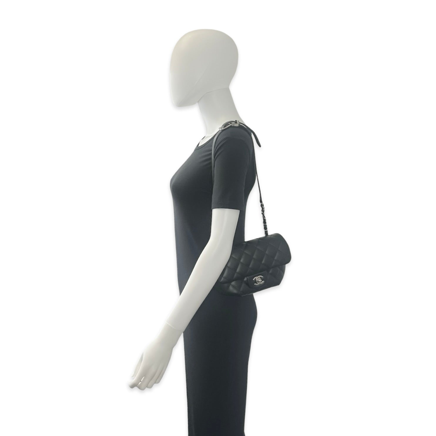 Chanel Quilted Lambskin CC Twist Lock Chain Belt Bag