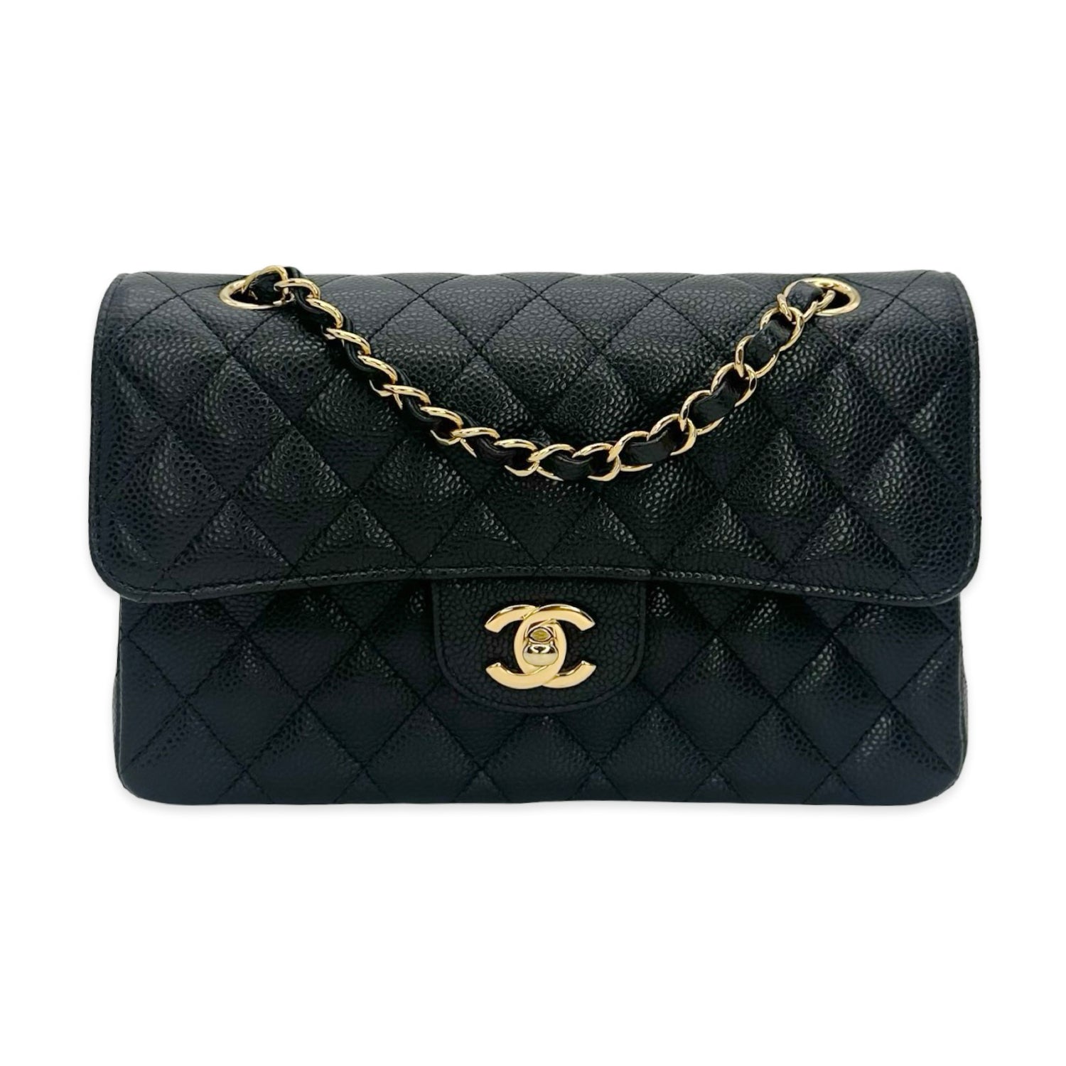 Chanel Quilted Caviar Small Double Flap