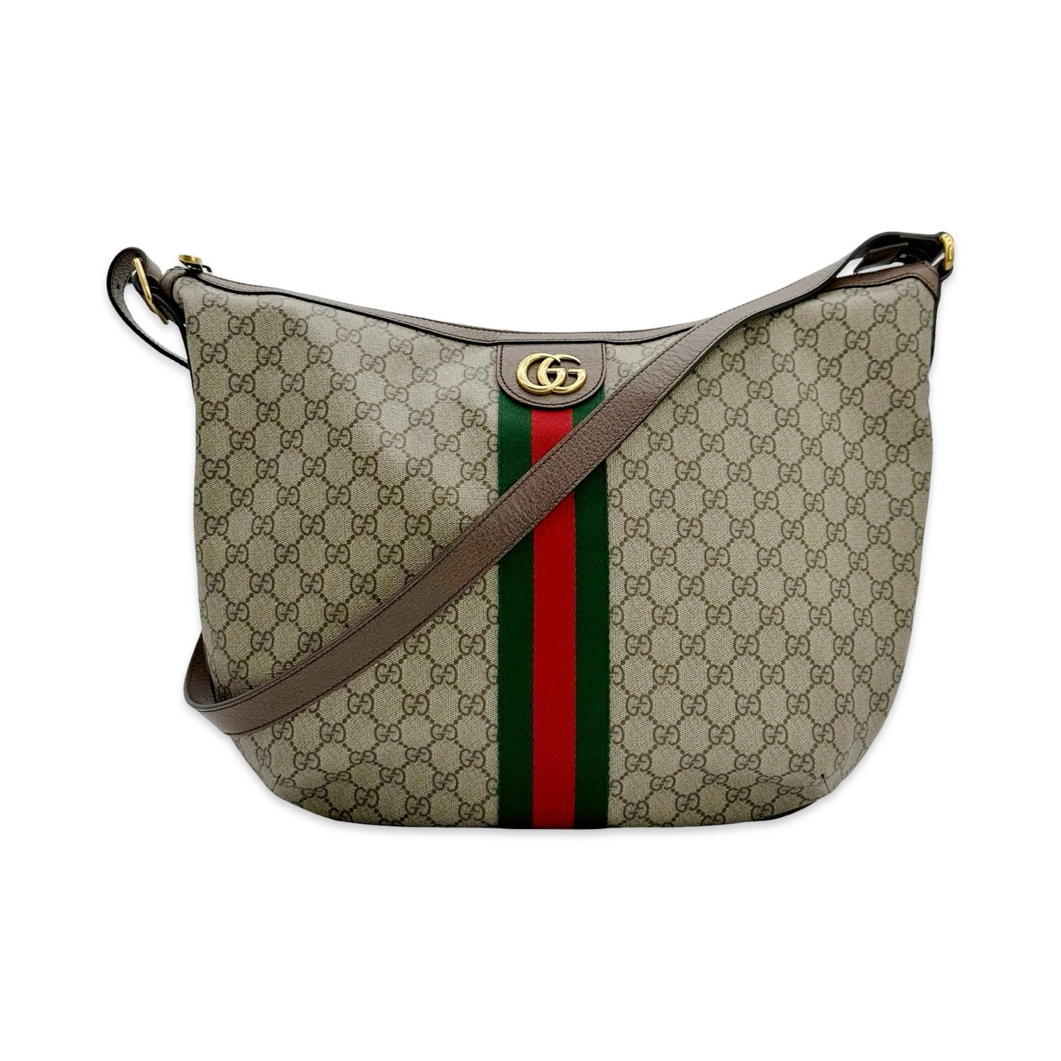 Gucci GG Supreme Ophidia Half Moon Hobo