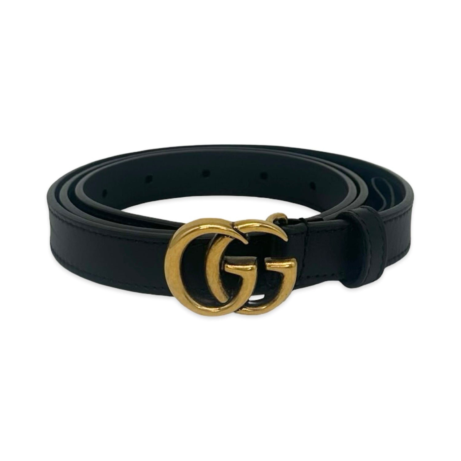 Gucci Calfskin GG Marmont Thin Belt