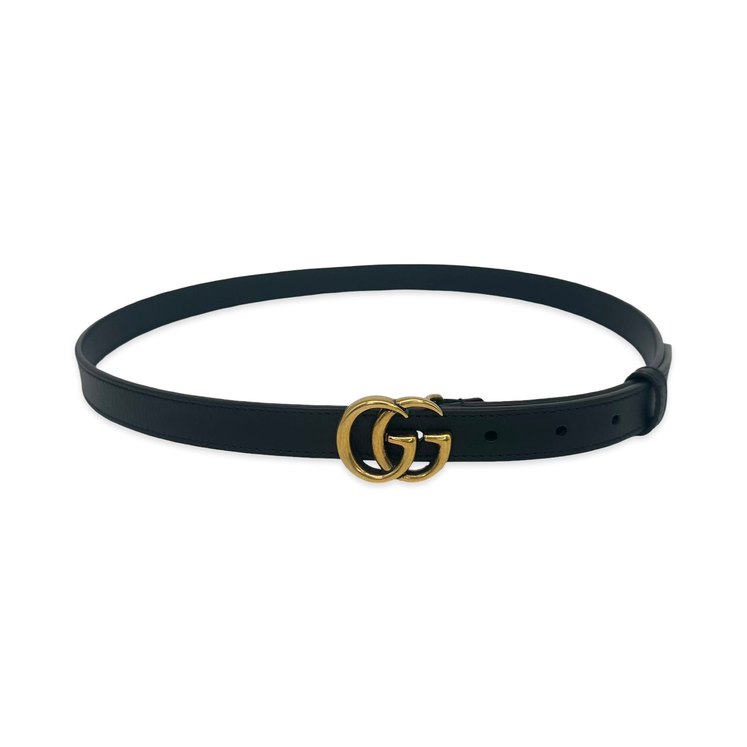 Gucci Calfskin GG Marmont Thin Belt