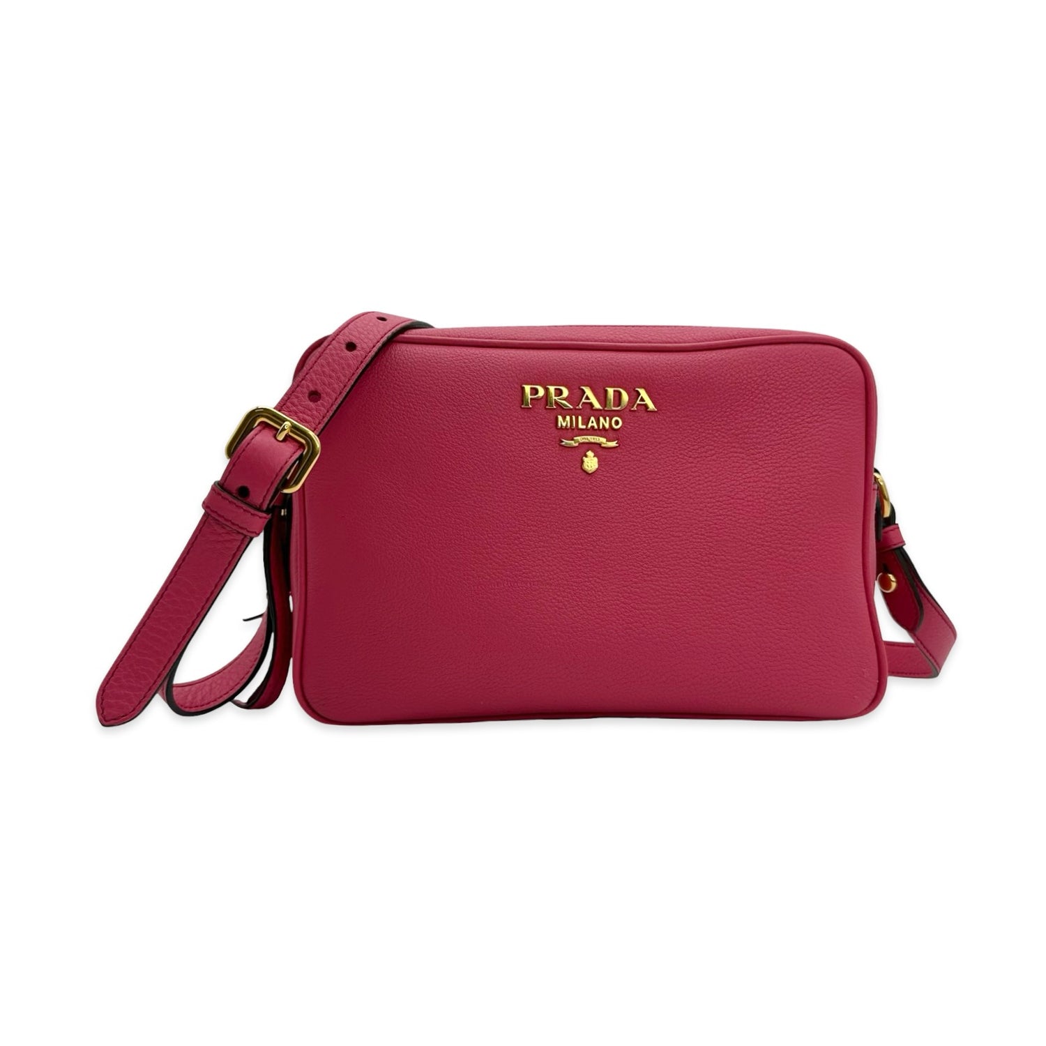 Prada Grained Leather Double Zip Camera Bag