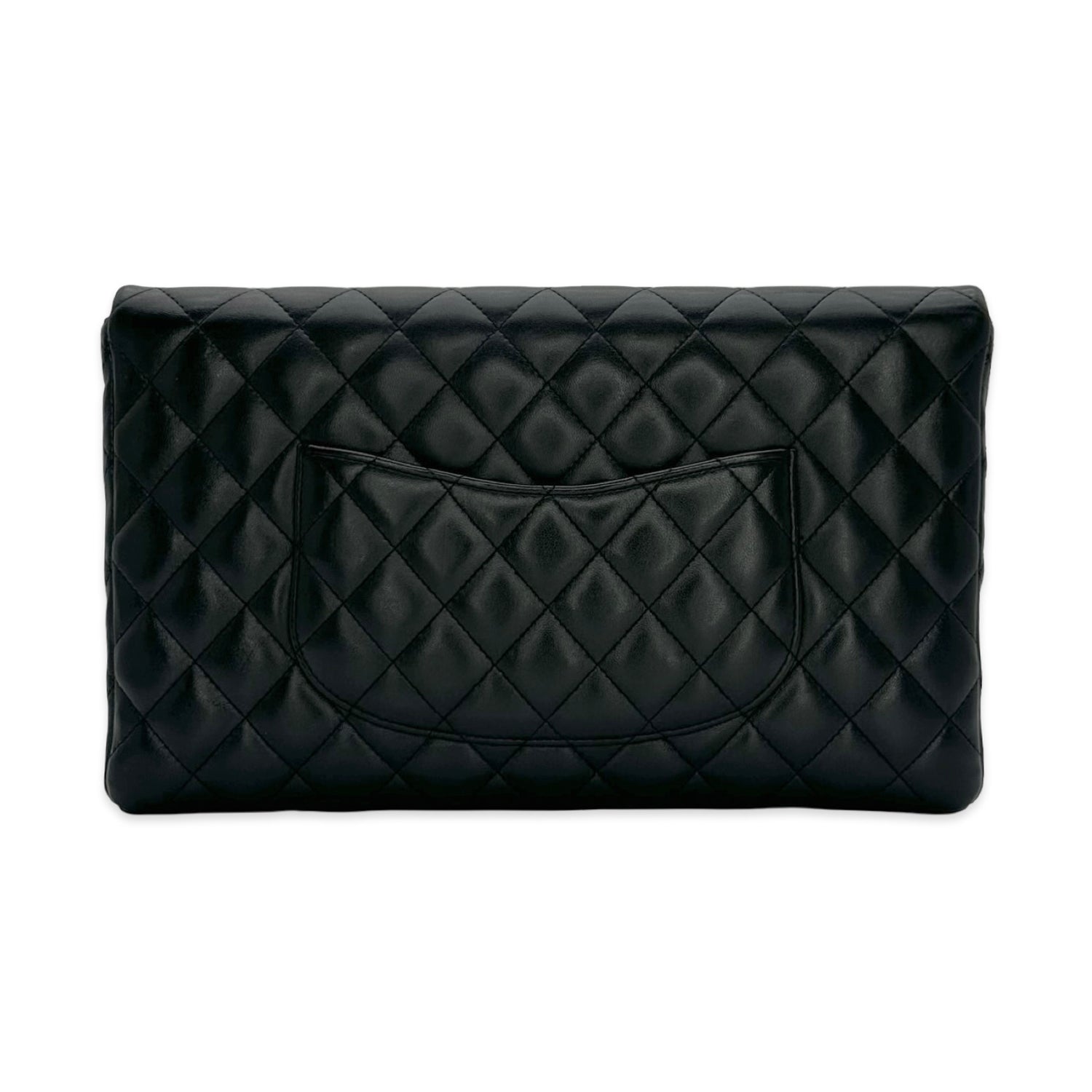 Chanel Quilted Lambskin CC Twist Lock Flap Clutch
