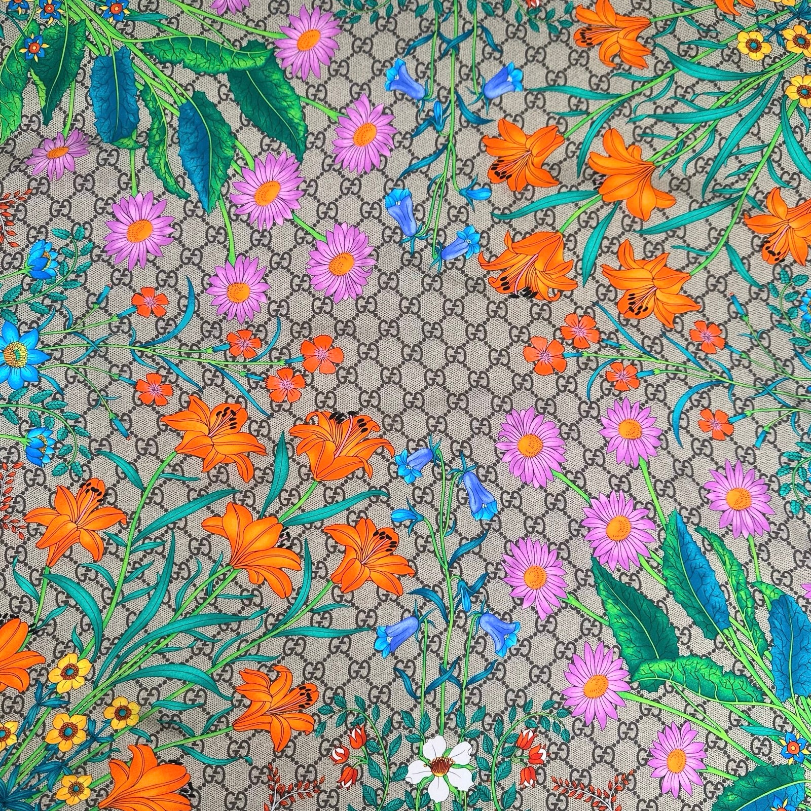 Gucci Silk GG Floral Scarf Gucci Silk GG Floral Scarf