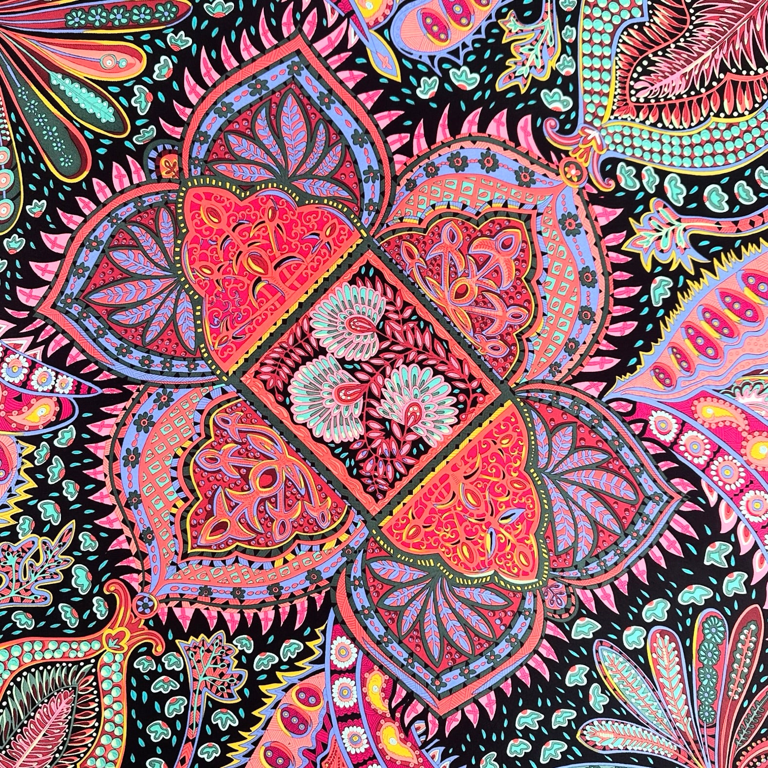 Hermes Silk Le Jardin de la Maharani Scarf