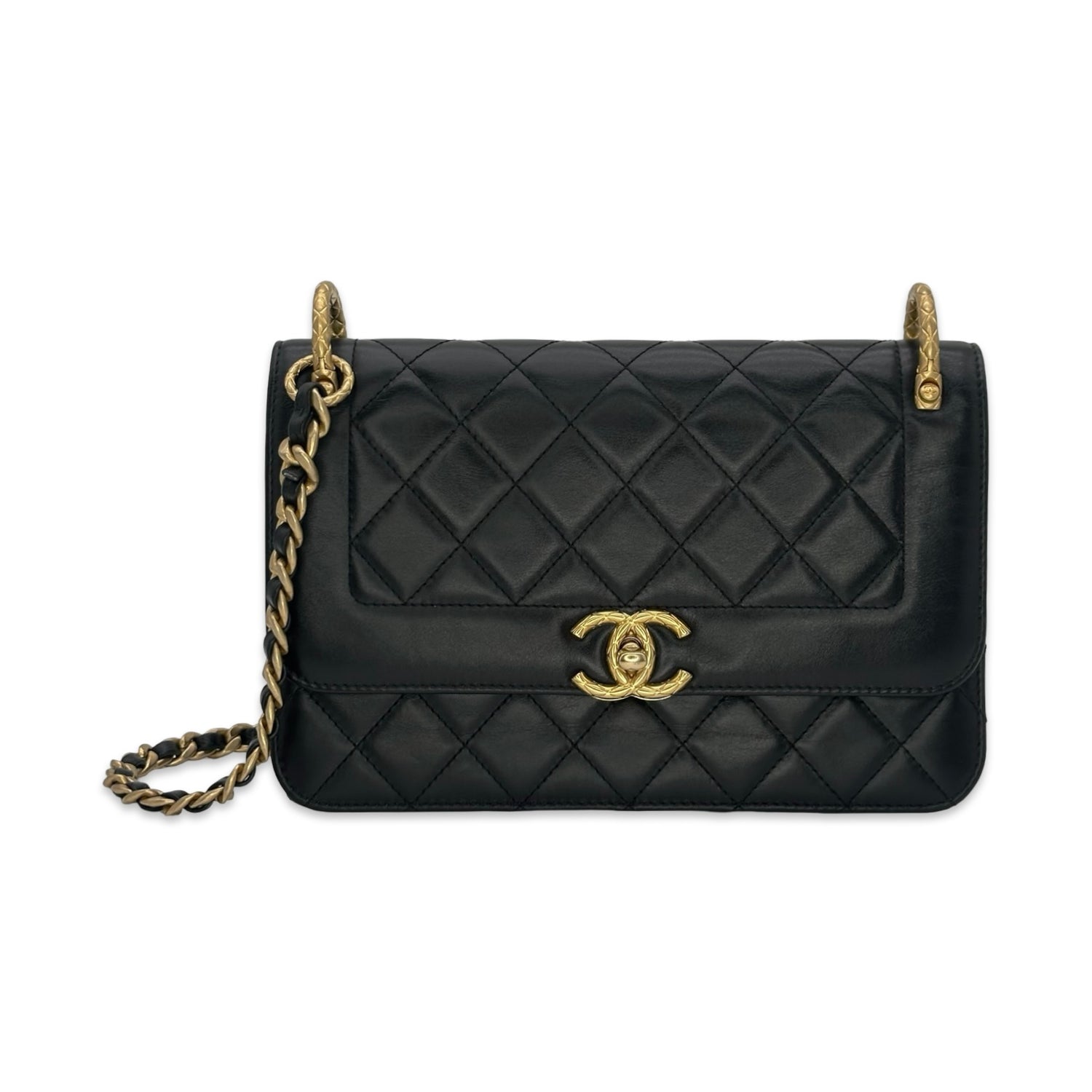 Chanel Quilted Lambskin Diana Flap Crossbody