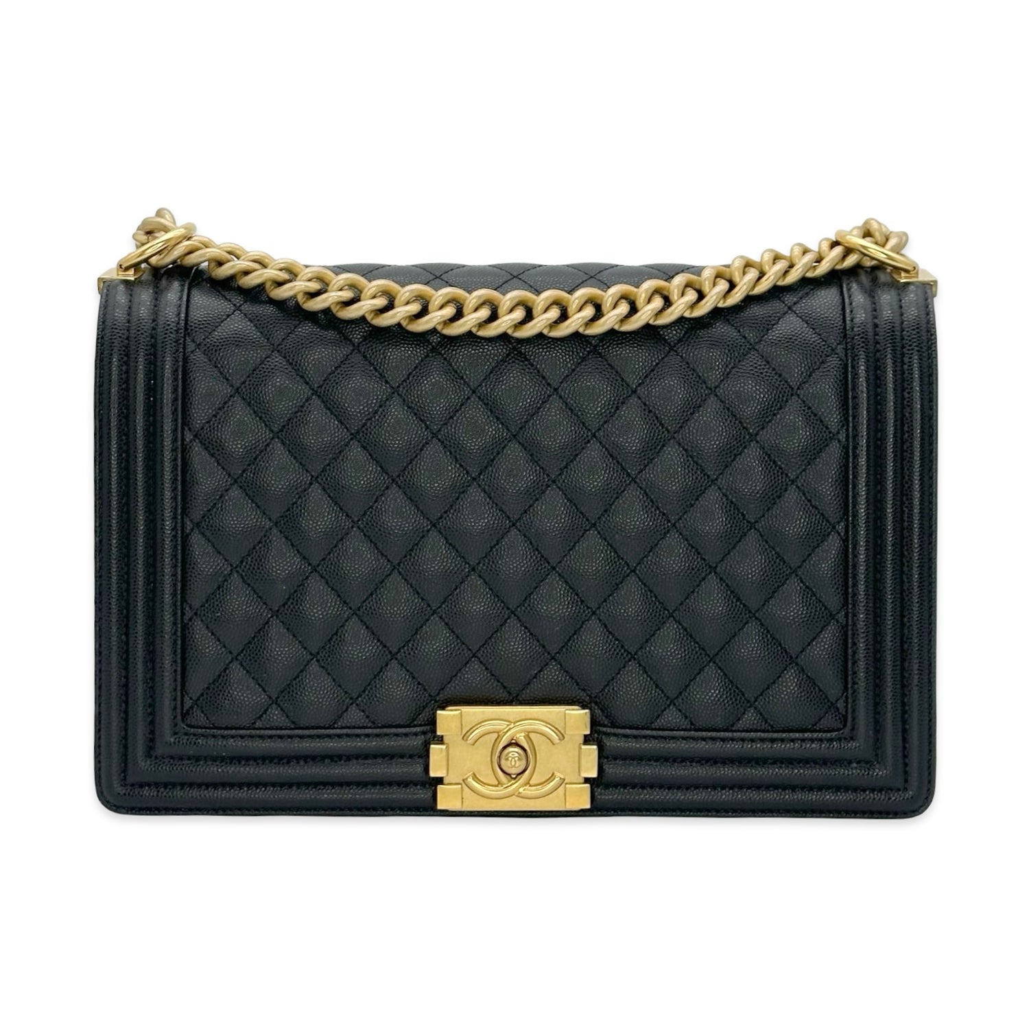 Chanel Quilted Caviar New Medium Boy Bag