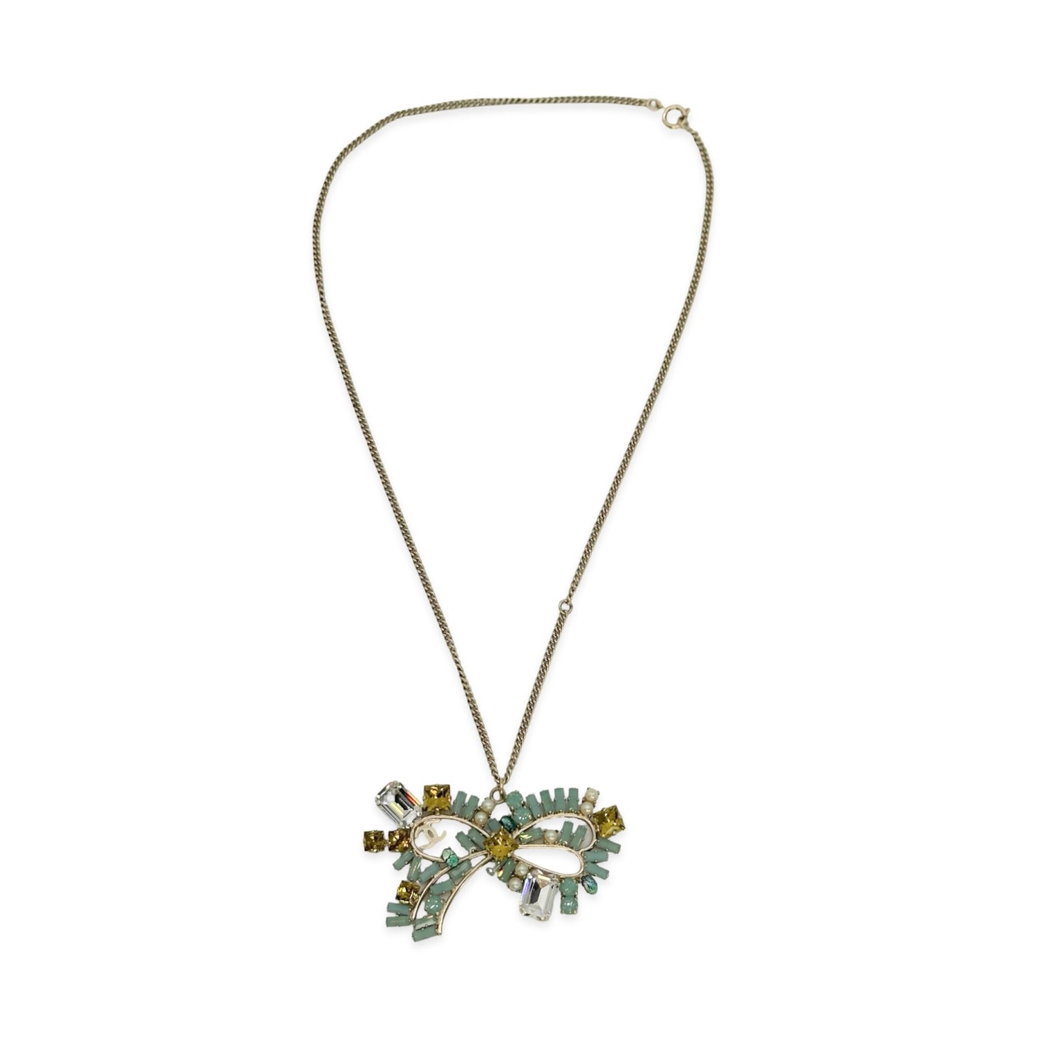 Chanel Gems Bow Adjustable Necklace