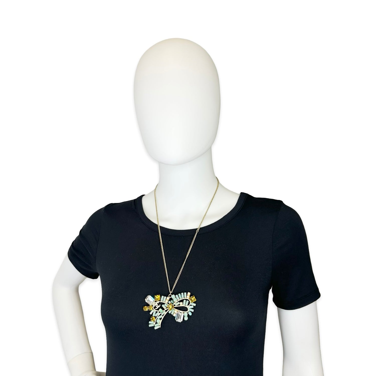 Chanel Gems Bow Adjustable Necklace
