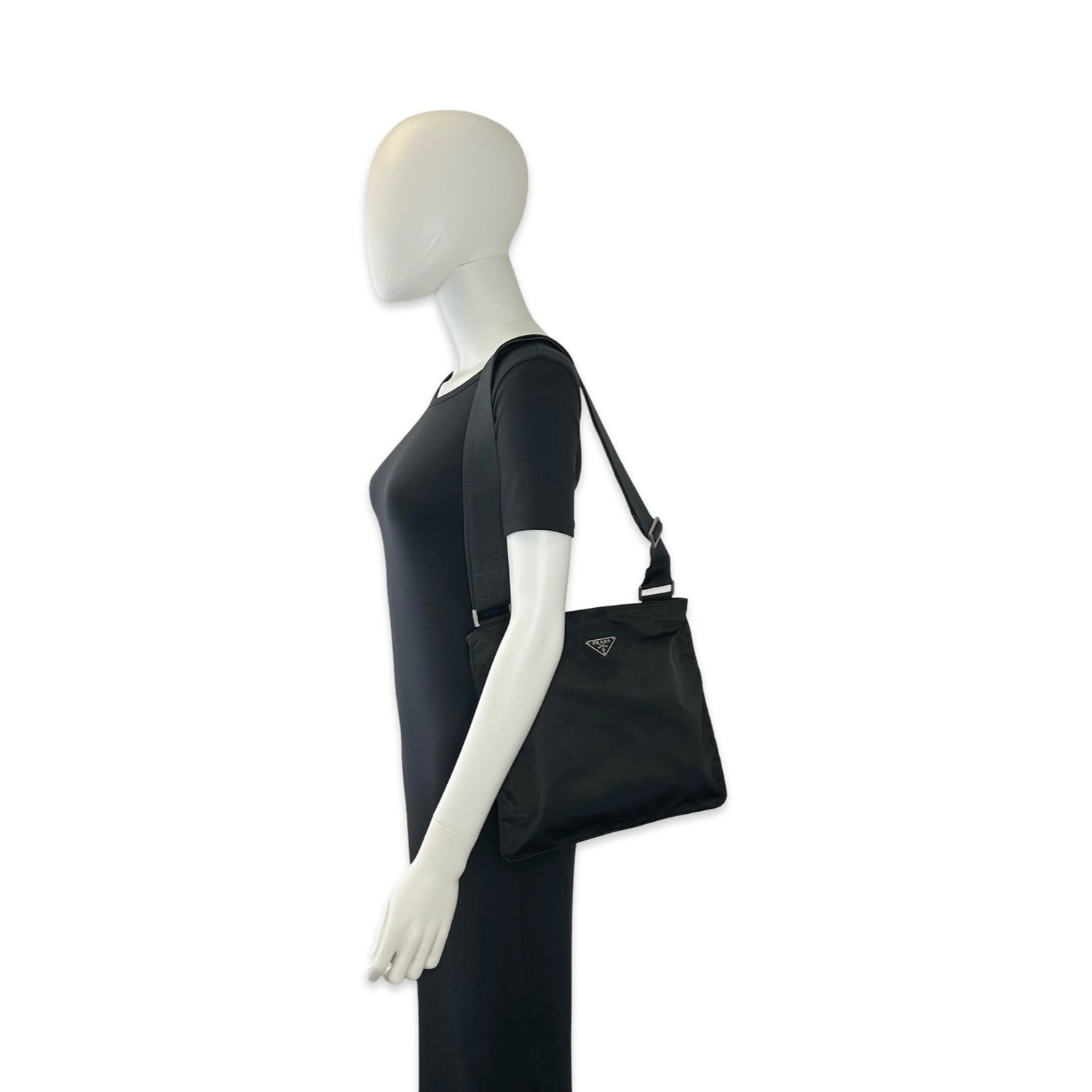 Prada Nylon Crossbody Zip Pouch