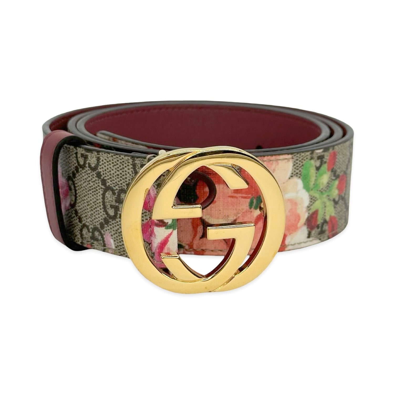 Gucci GG Supreme Interlocking G Floral Belt
