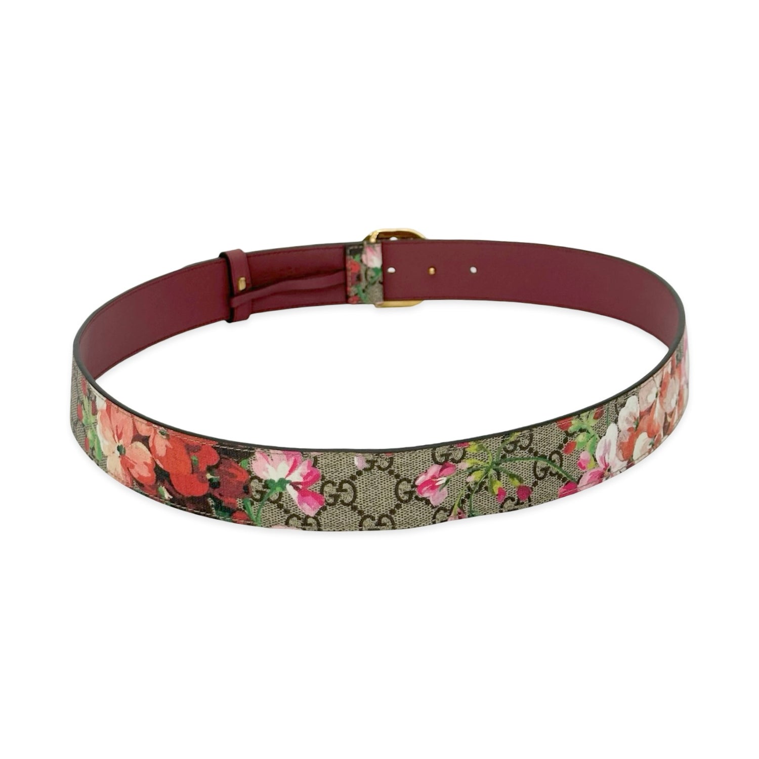 Gucci GG Supreme Interlocking G Floral Belt
