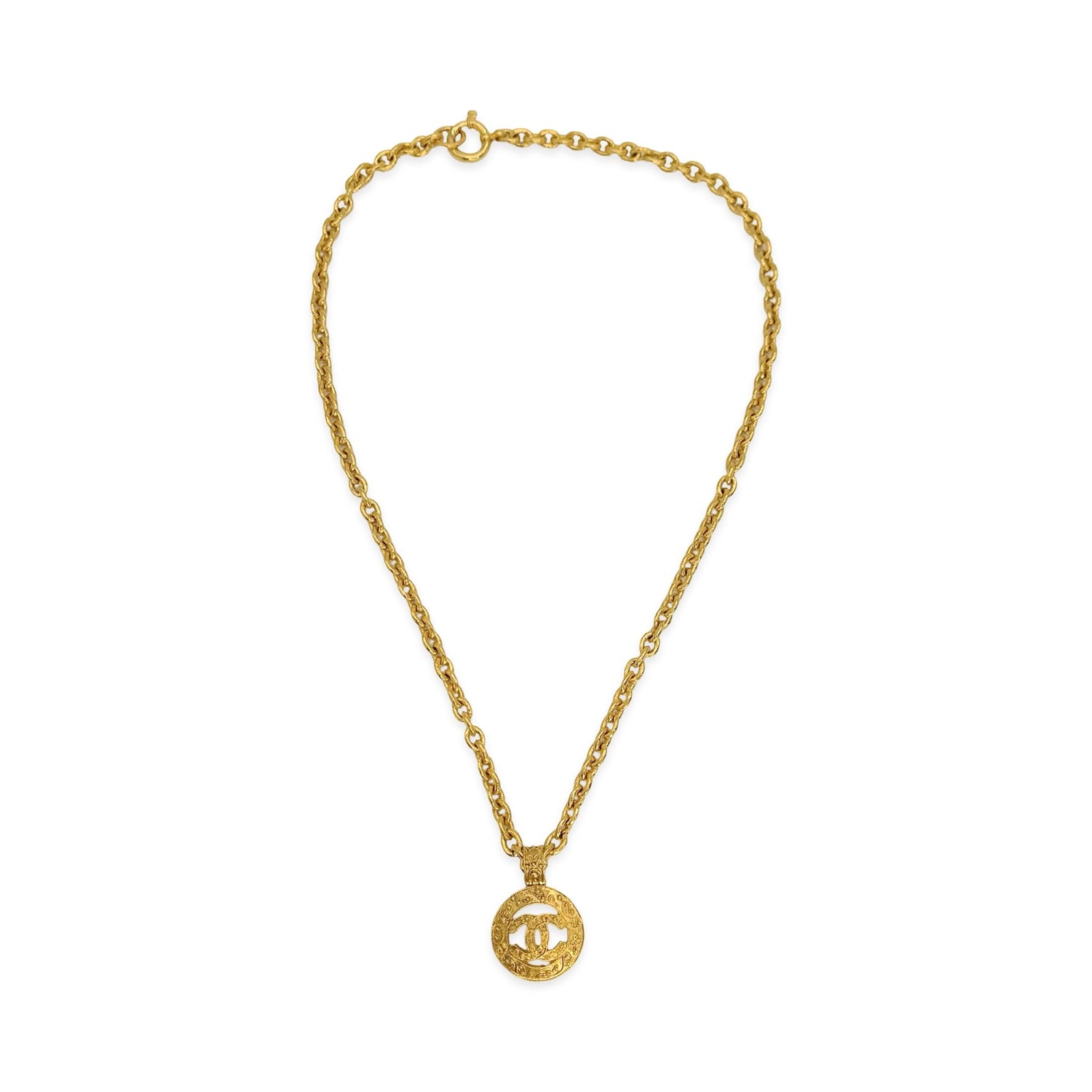 Chanel Chain Medallion Necklace