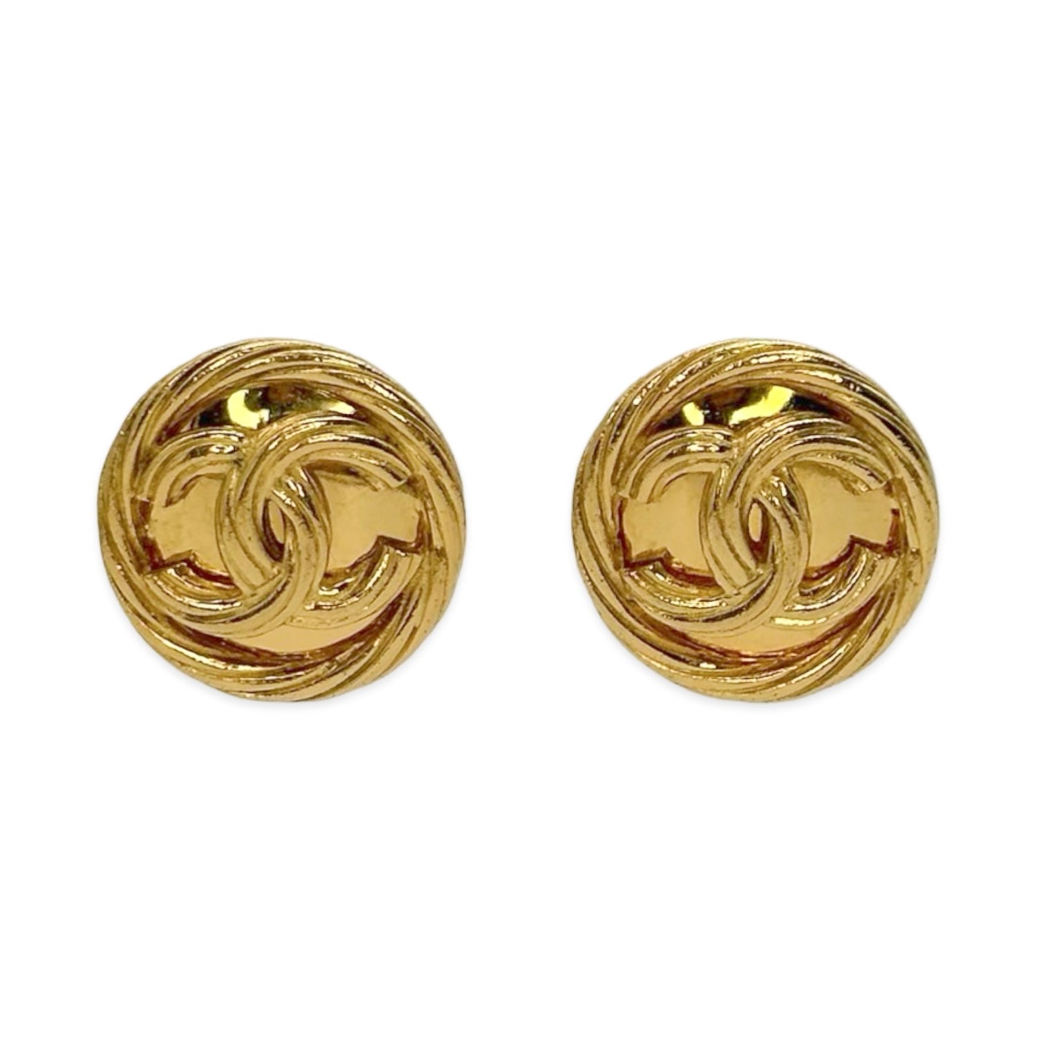 Chanel Medallion Clip On Earrings
