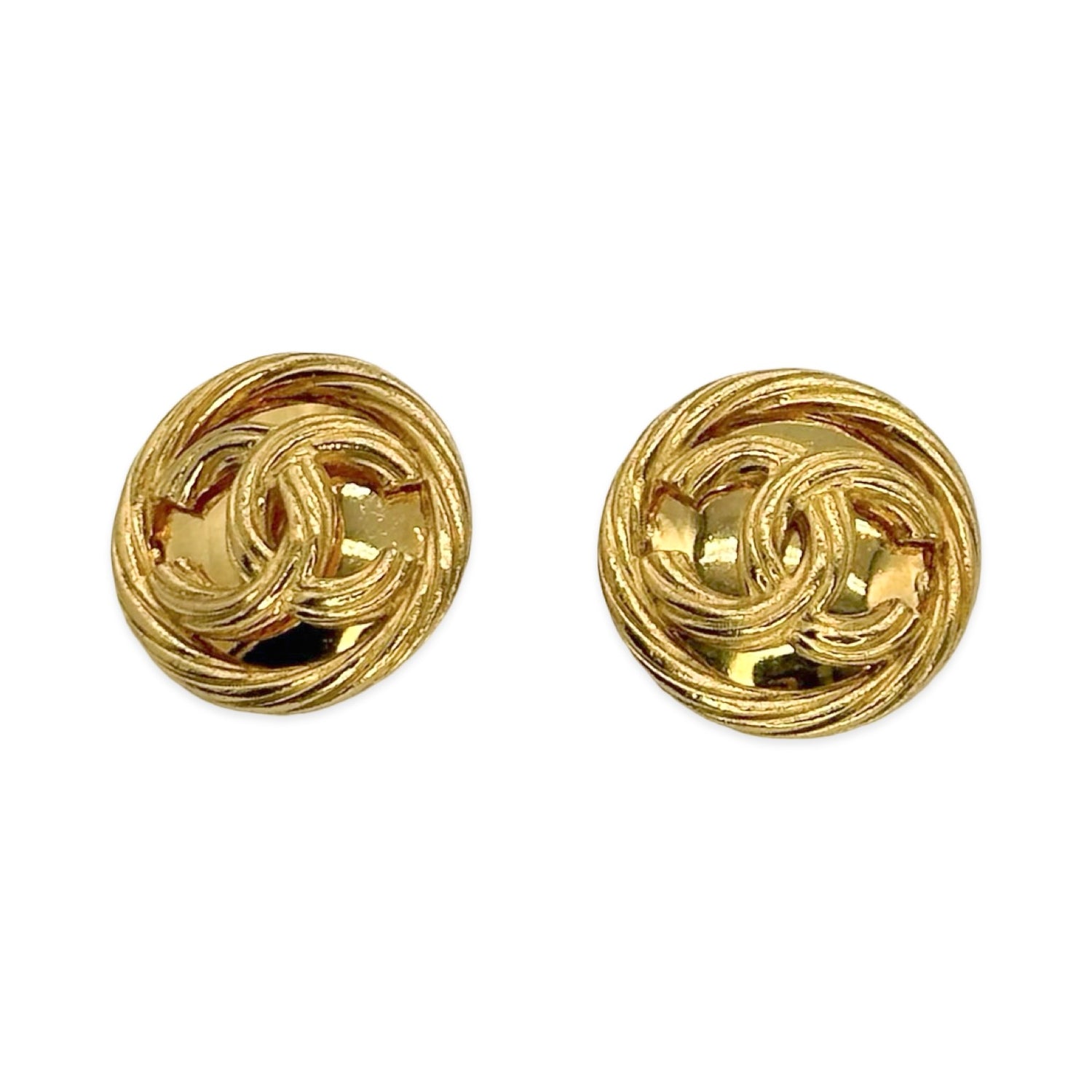 Chanel Medallion Clip On Earrings