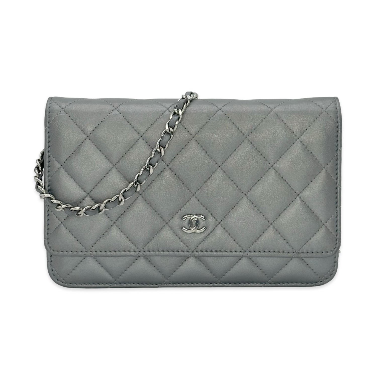 Chanel Quilted Lambskin Classic Flap Wallet on a Chain