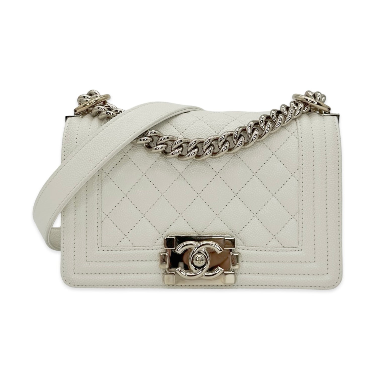 Chanel Quilted Caviar Small Boy Bag