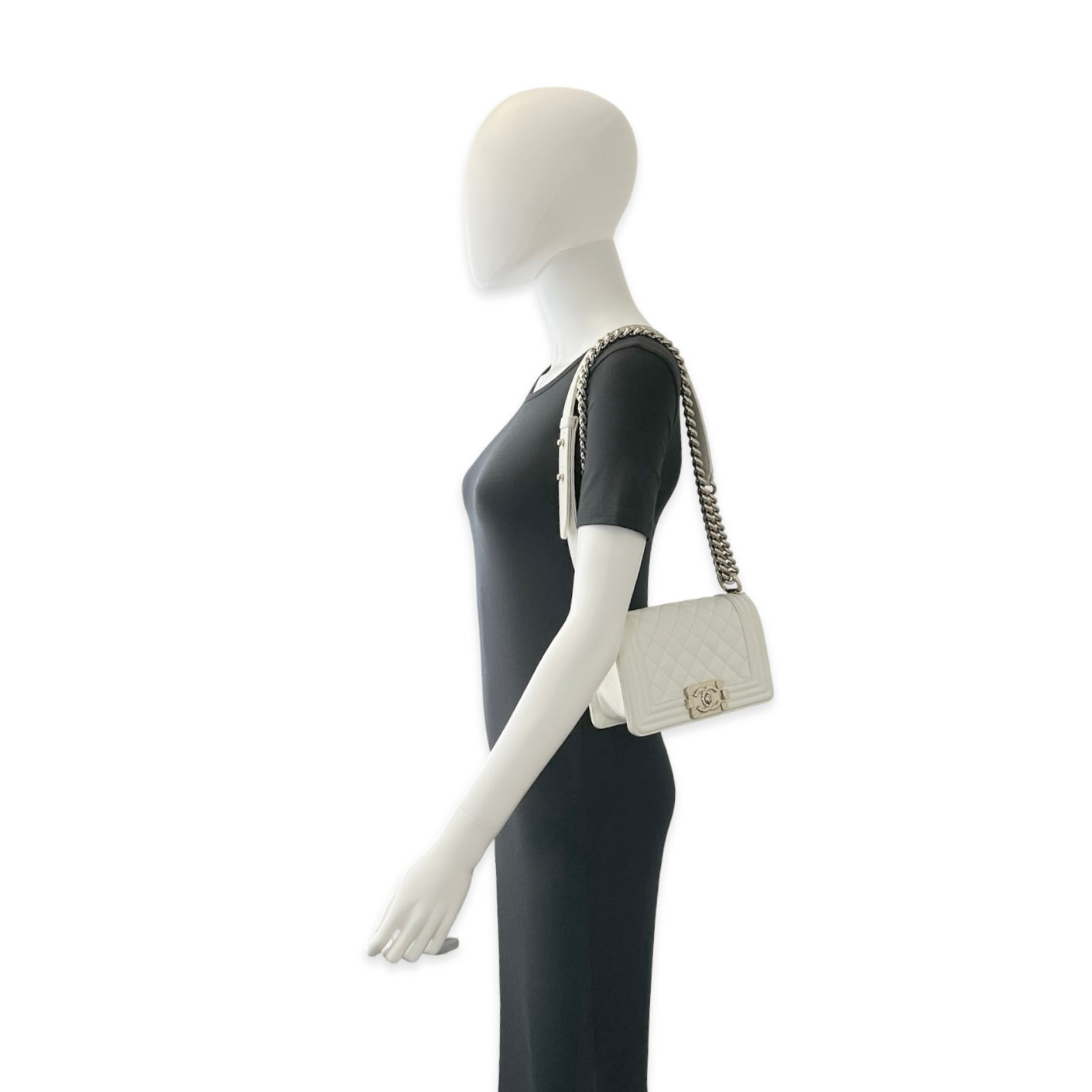 Chanel Quilted Caviar Small Boy Bag