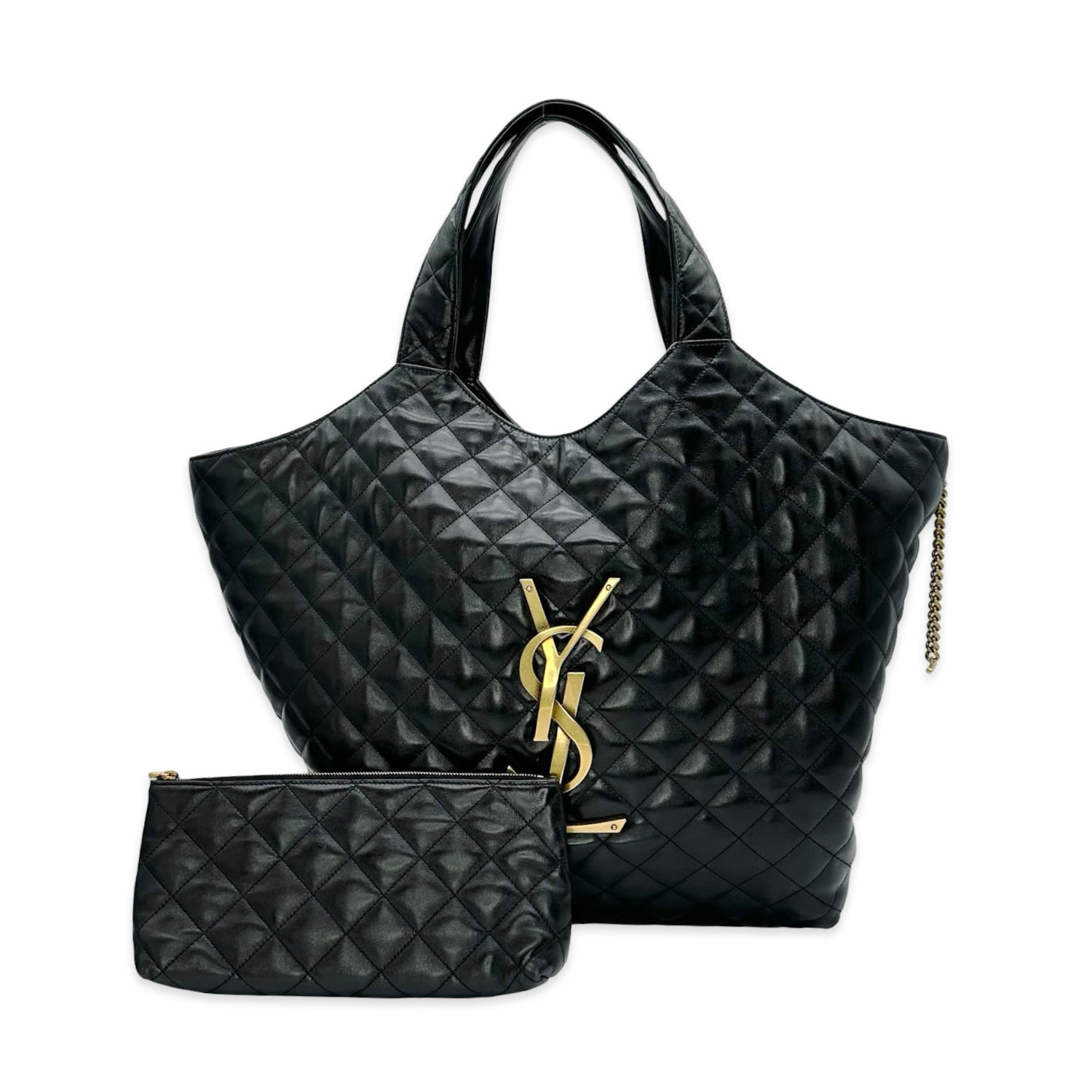 Saint Laurent Quilted Lambskin Icare Tote