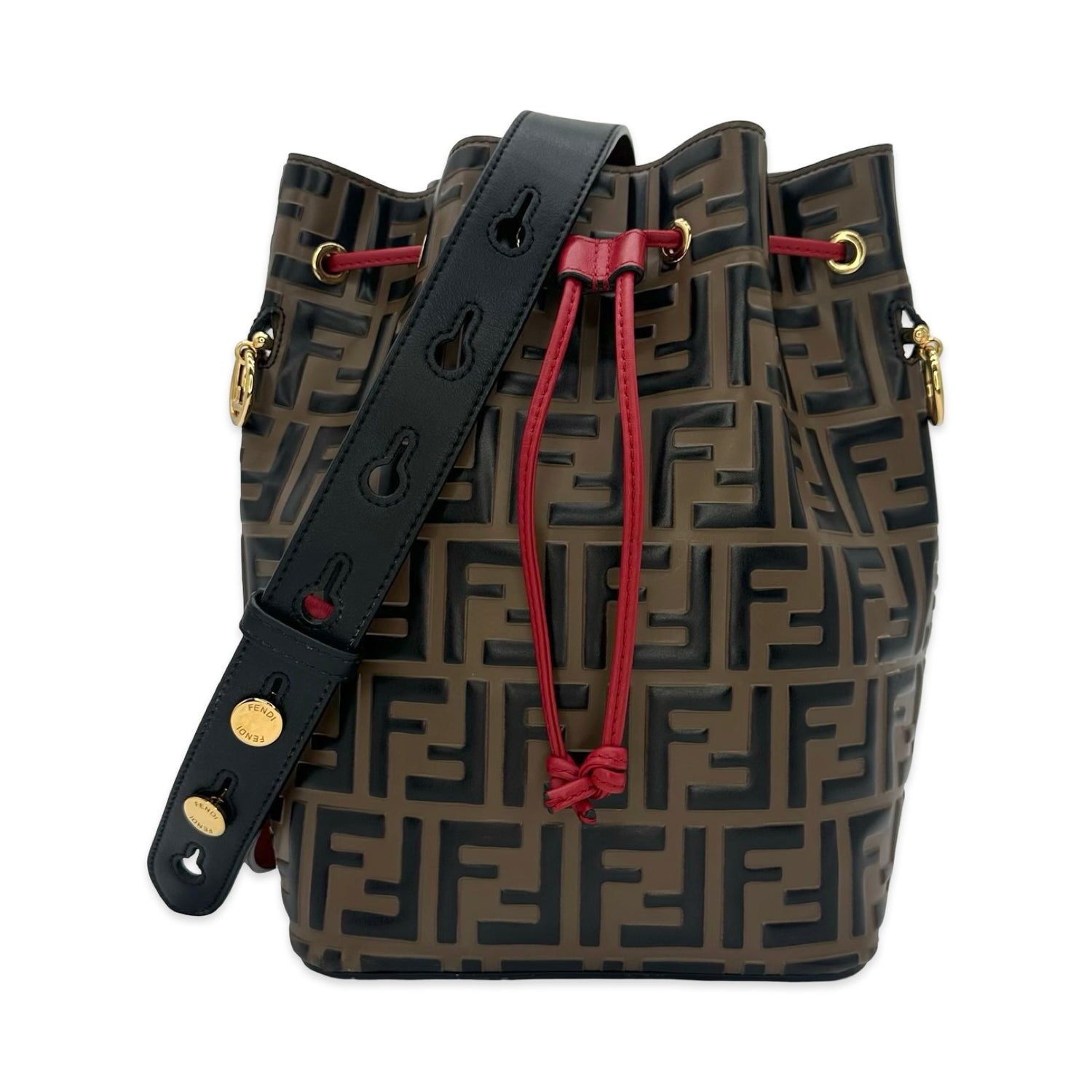 Fendi FF Embossed Bucket Bag