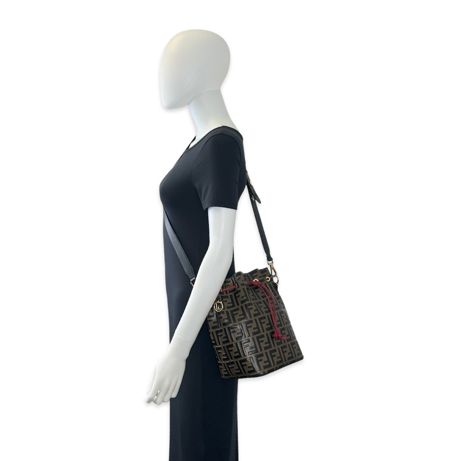 Fendi FF Embossed Bucket Bag