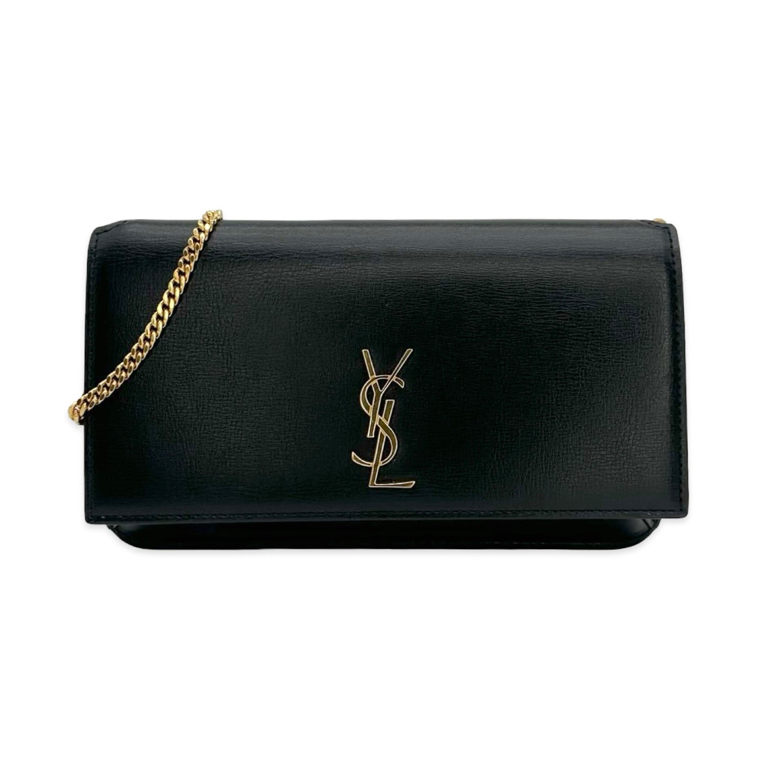 Saint Laurent Calfskin Leather Crossbody Phone Case