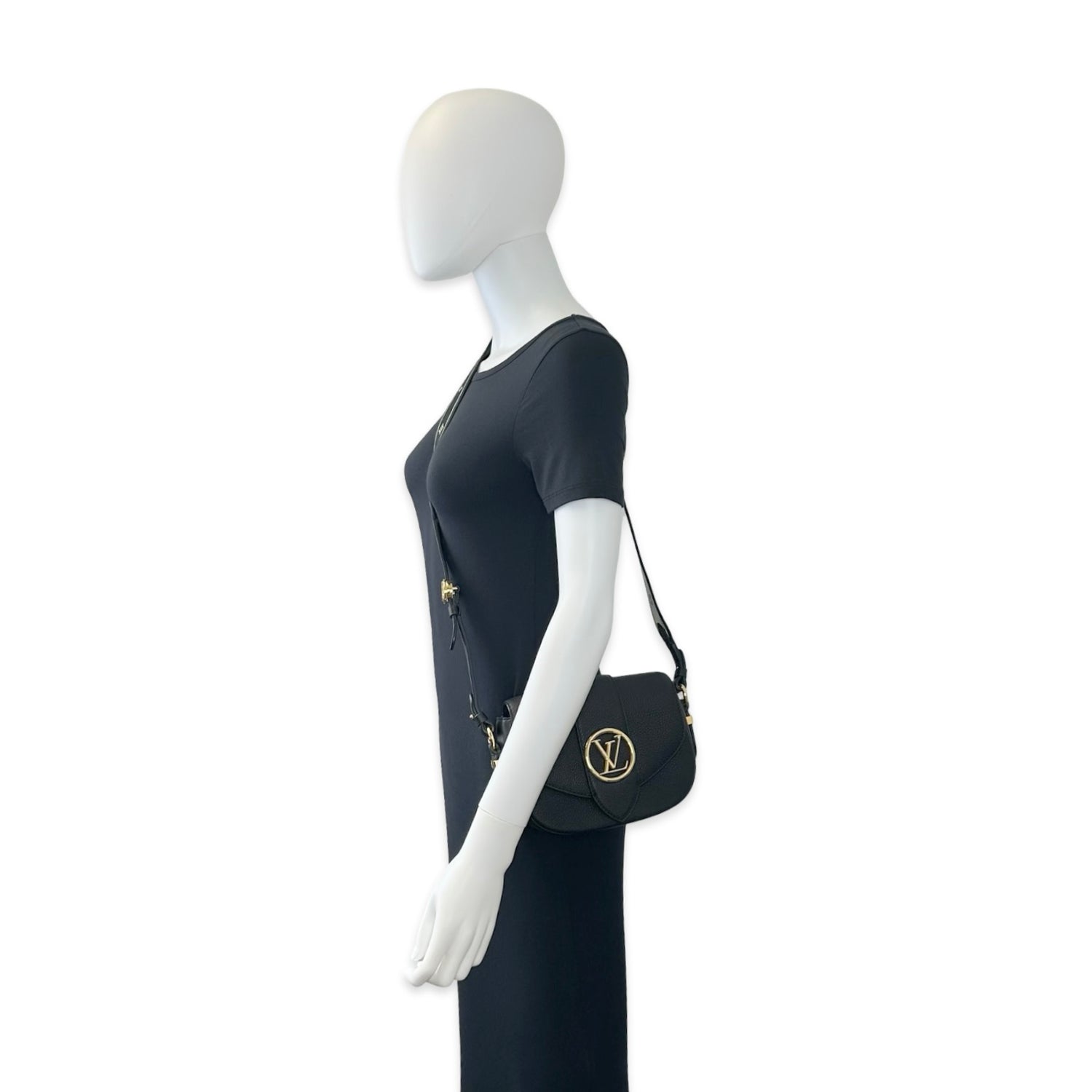 Louis Vuitton Grained Calfskin Pont 9 Crossbody