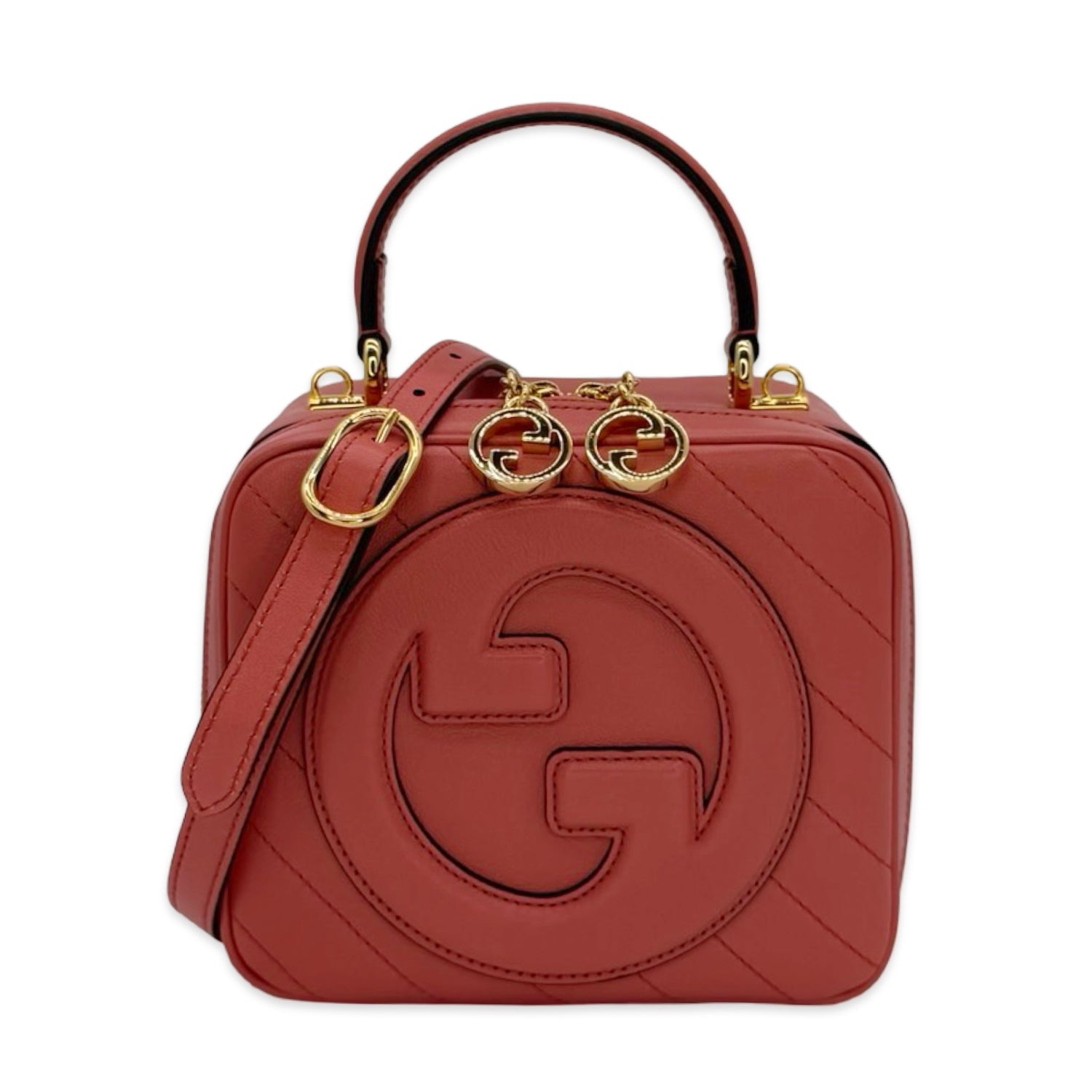 Gucci Calfskin Sakai Be Green Blondie Top Handle