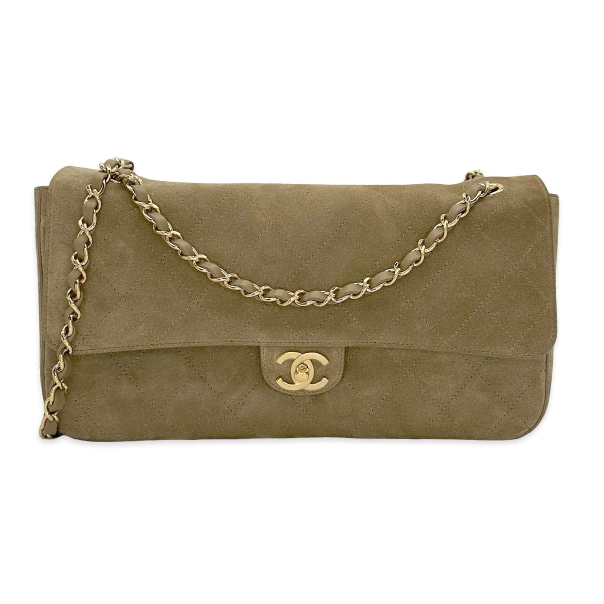 Chanel Quilted Suede Souplissimo Jumbo Single Flap