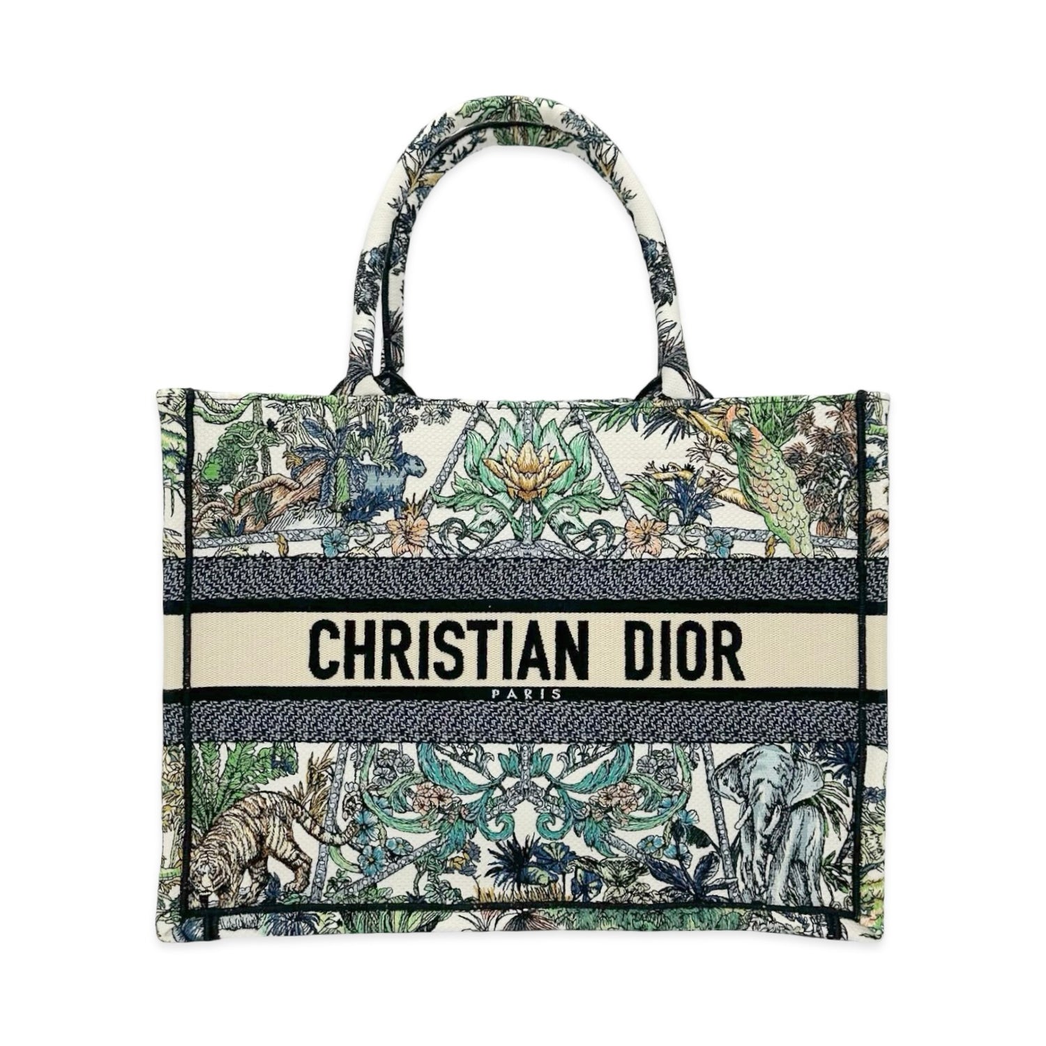 Christian Dior Toile de Jouy Medium Animals Book Tote