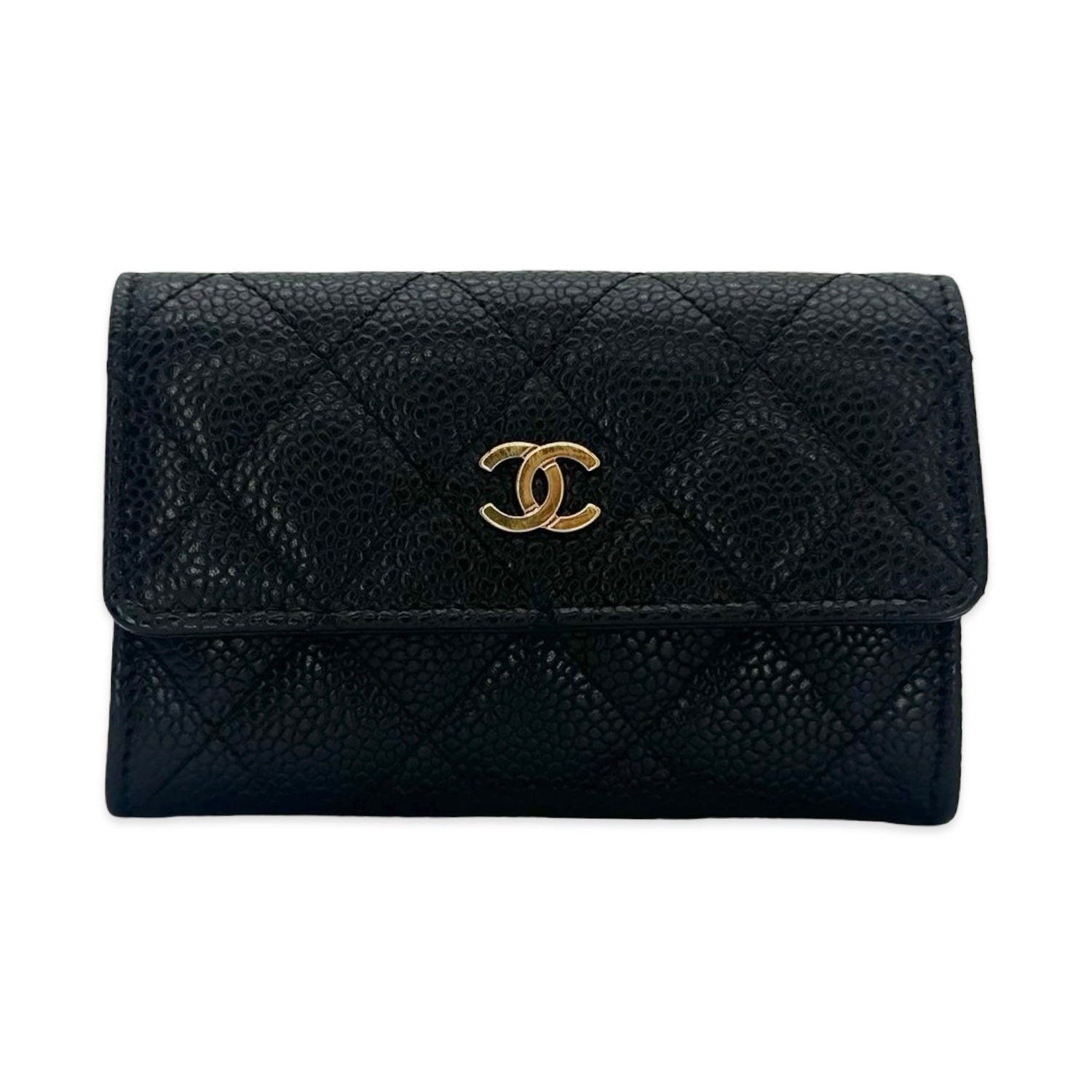 Chanel Quilted Caviar Classic Flap Card Holder