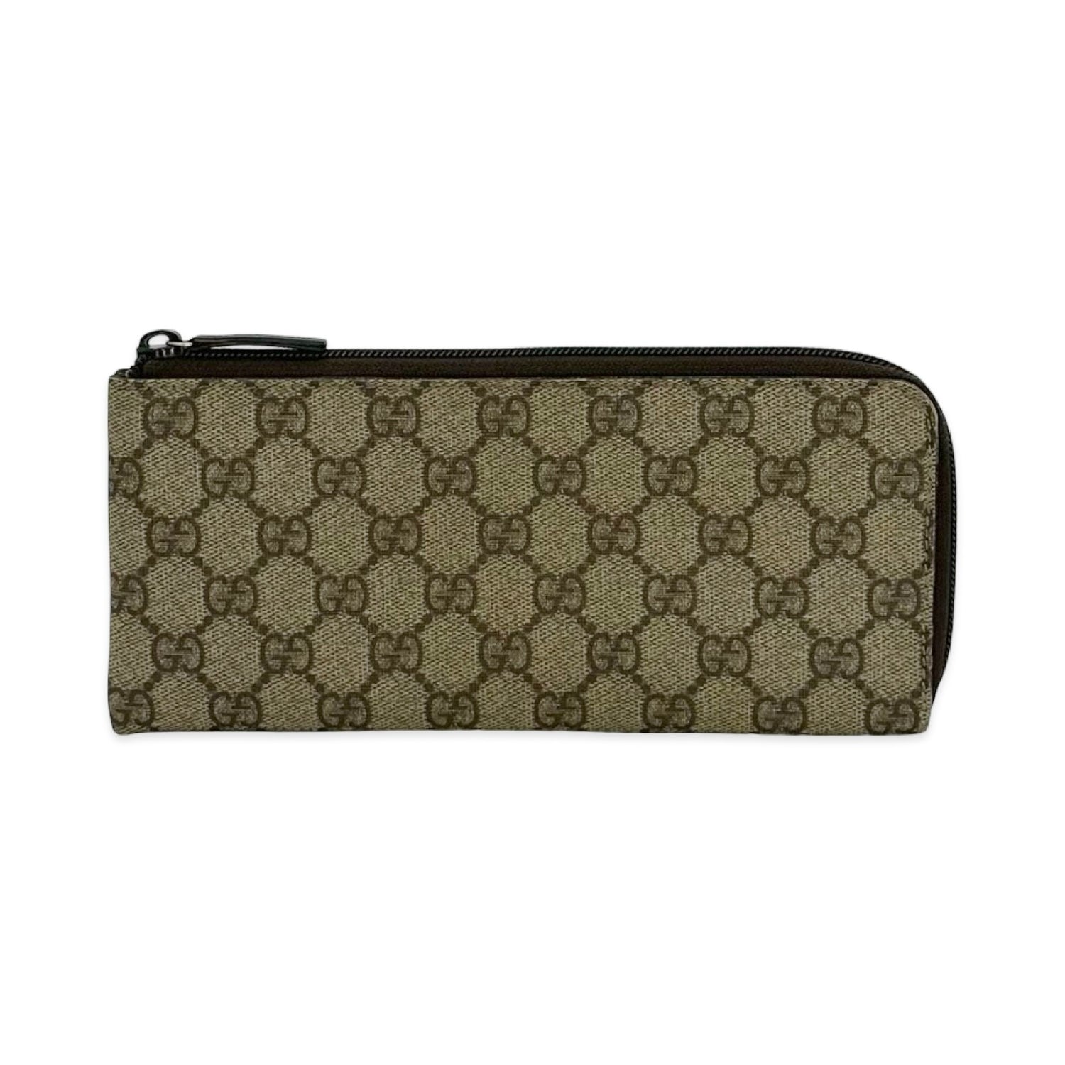 Gucci GG Supreme Long Zip Around Wallet