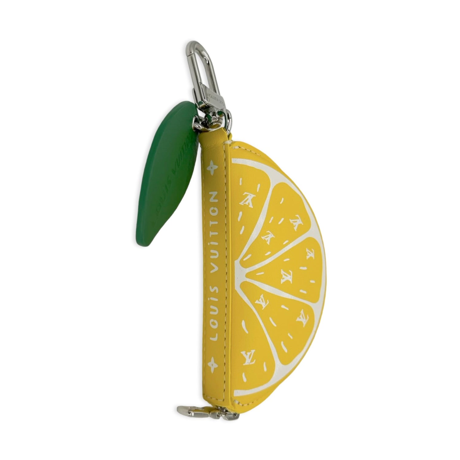 Louis Vuitton Leather Lemon Bag Charm Coin Purse