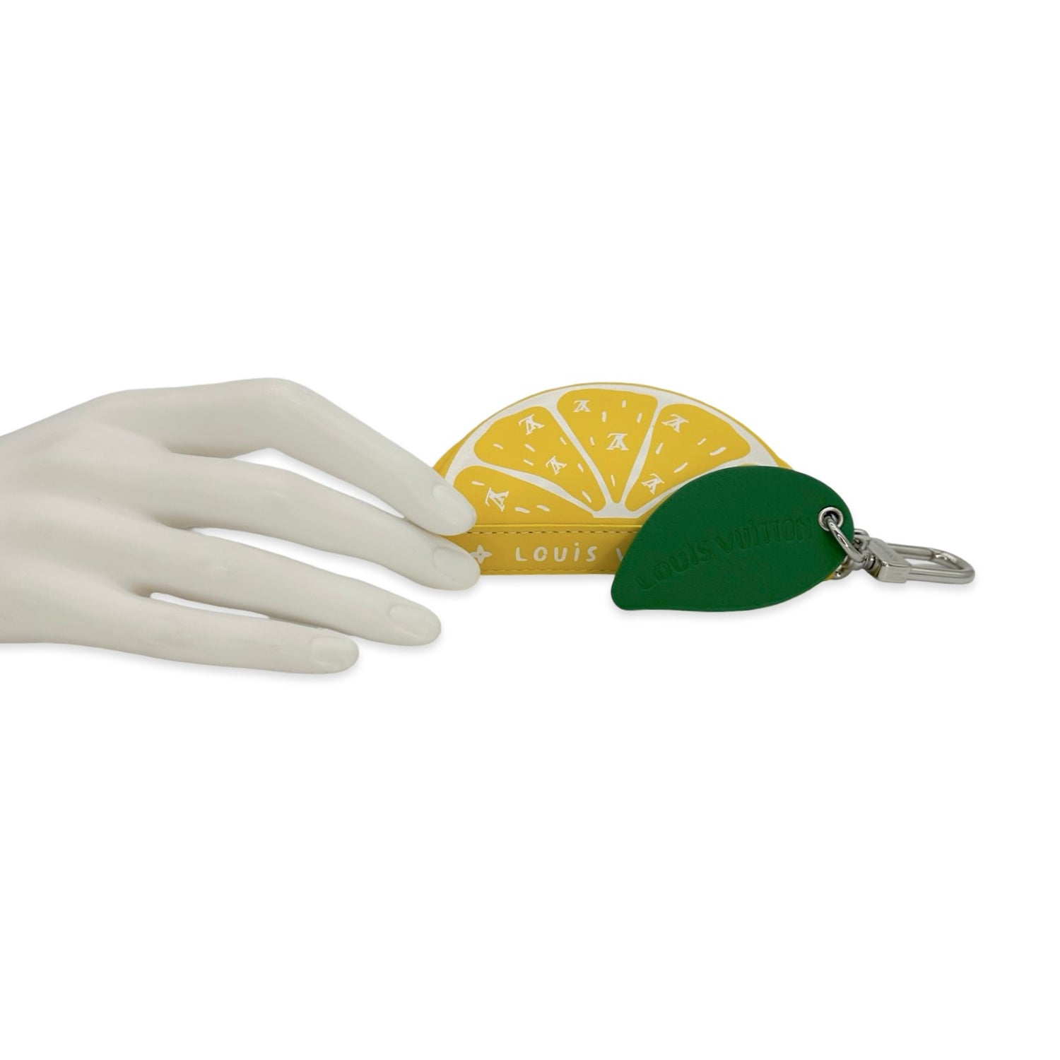 Louis Vuitton Leather Lemon Bag Charm Coin Purse