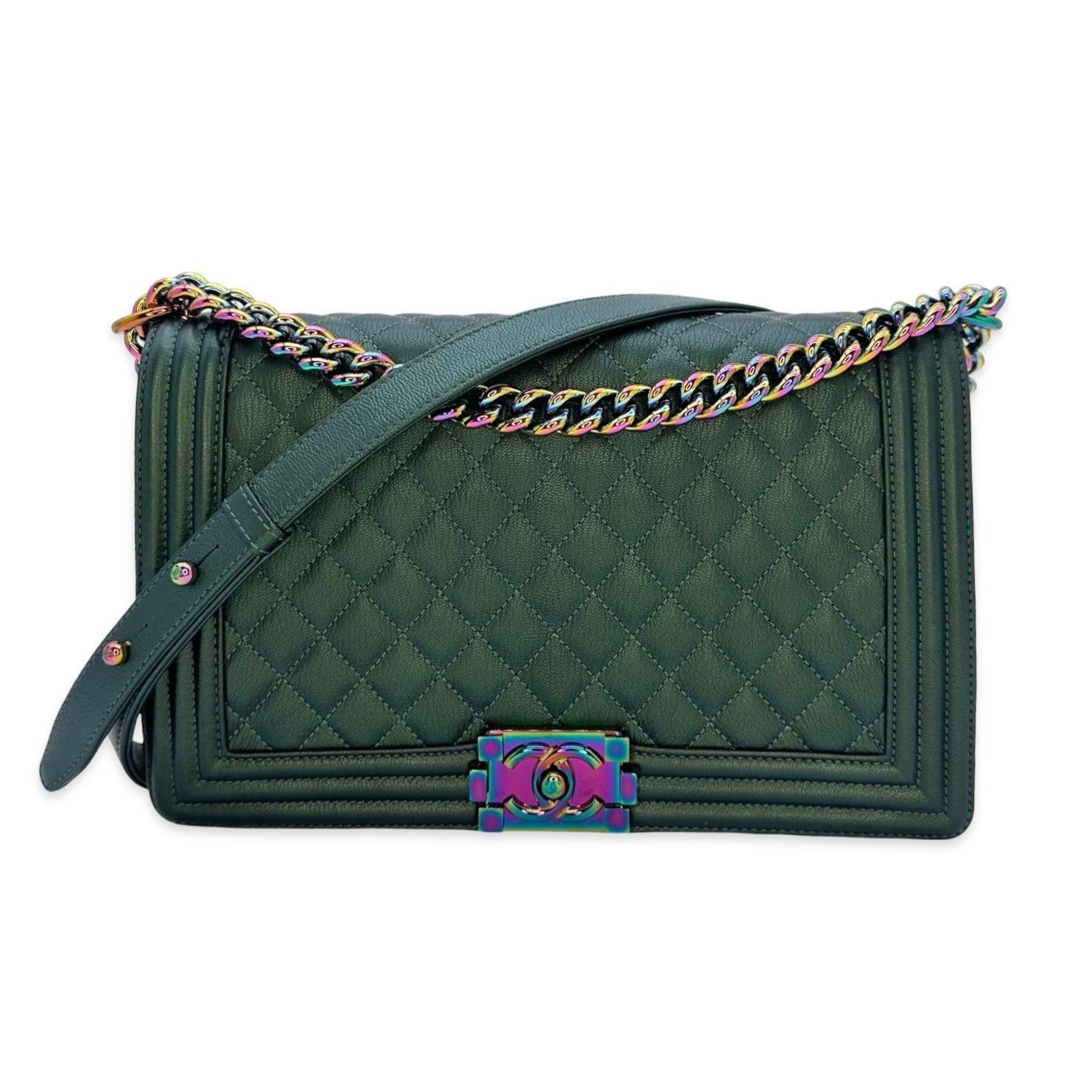 Chanel Quilted Goatskin New Medium Boy Bag