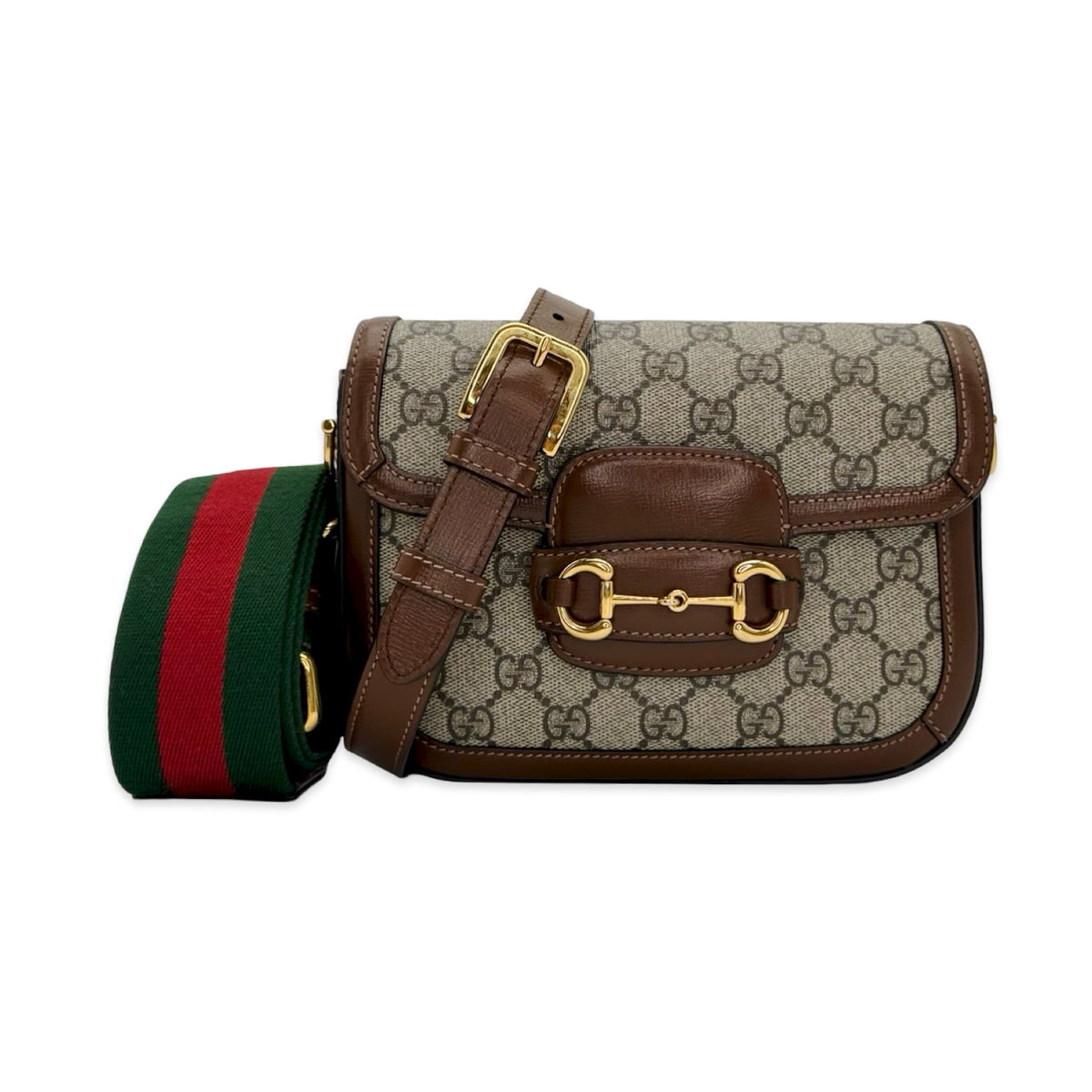 Gucci GG Supreme Horsebit 1955 Small Flap Bag