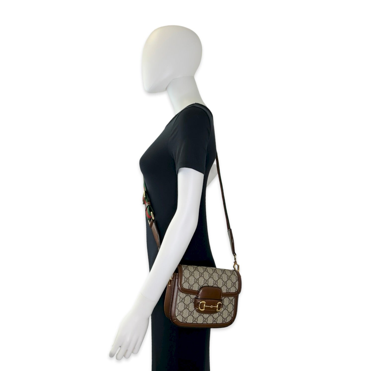Gucci GG Supreme Horsebit 1955 Small Flap Bag