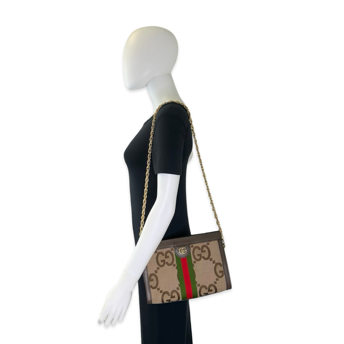 Gucci Jumbo GG Ophidia Chain Shoulder Bag
