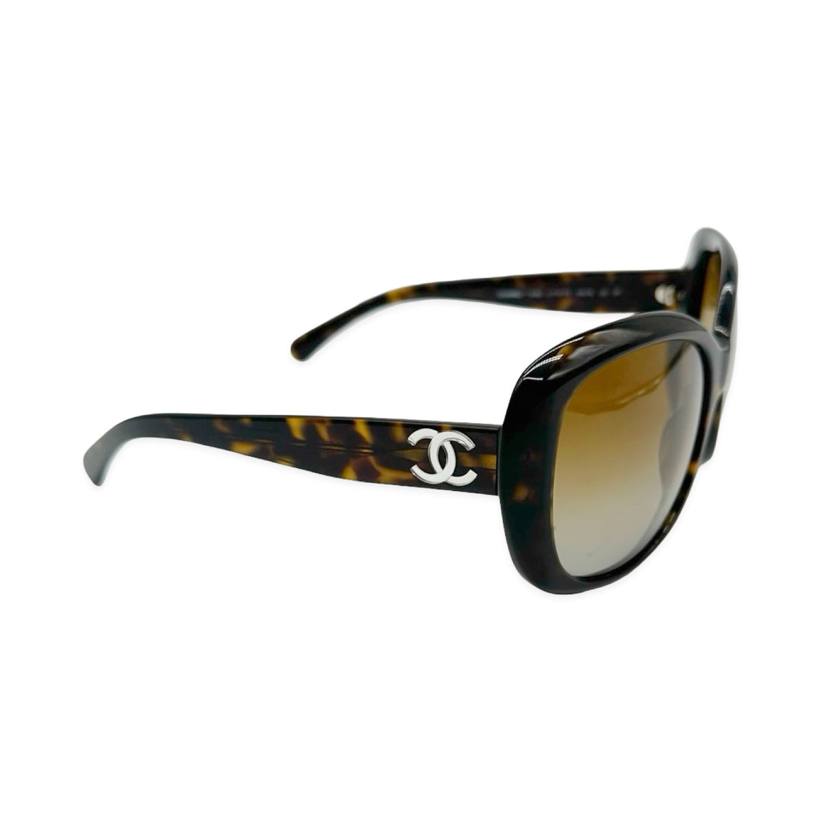 Chanel Tortoiseshell Square CC Sunglasses