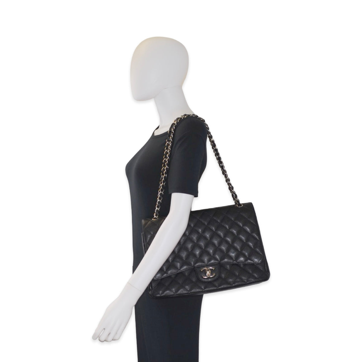 Chanel Quilted Caviar Maxi Classic Double Flap