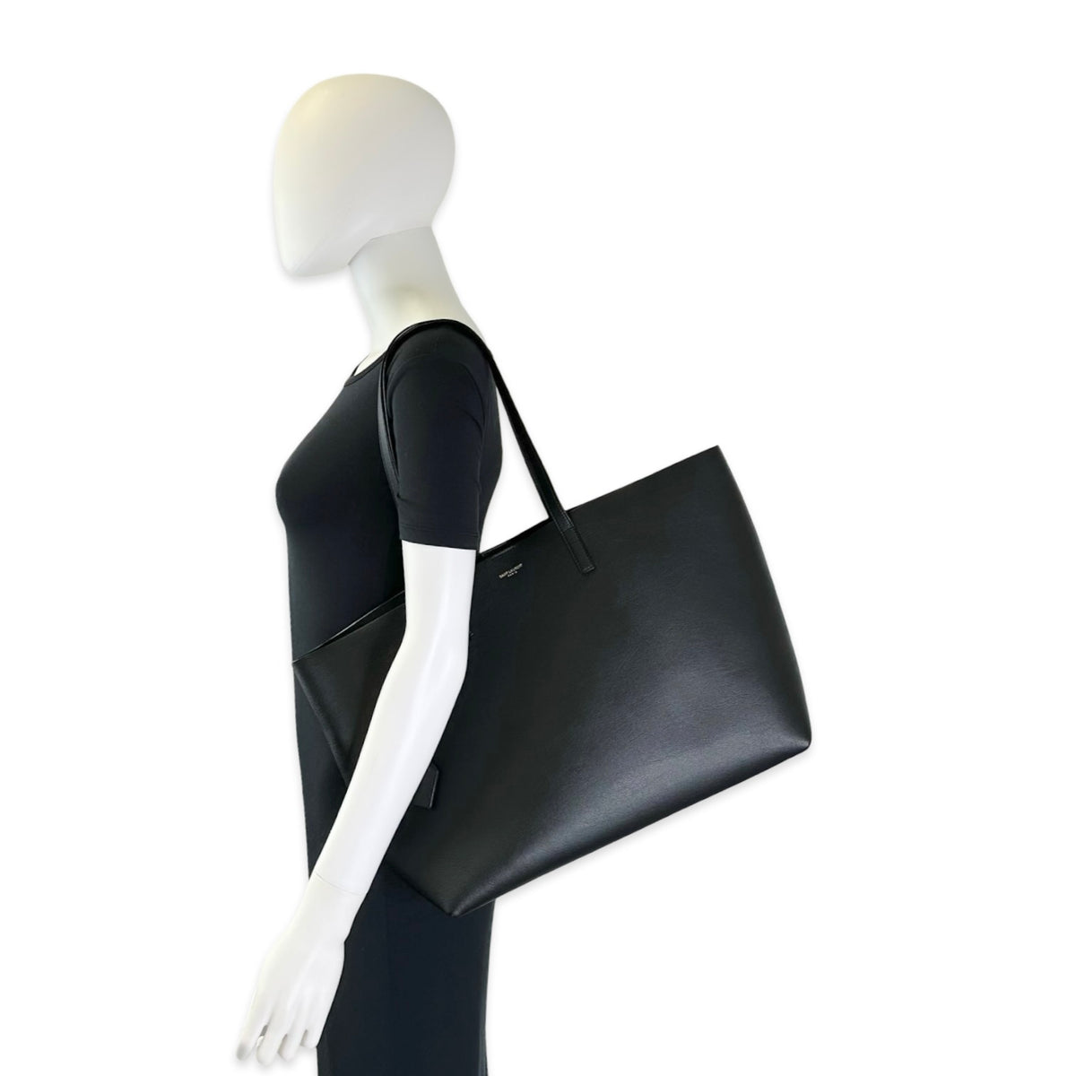 Saint Laurent Calfskin Shopping Tote