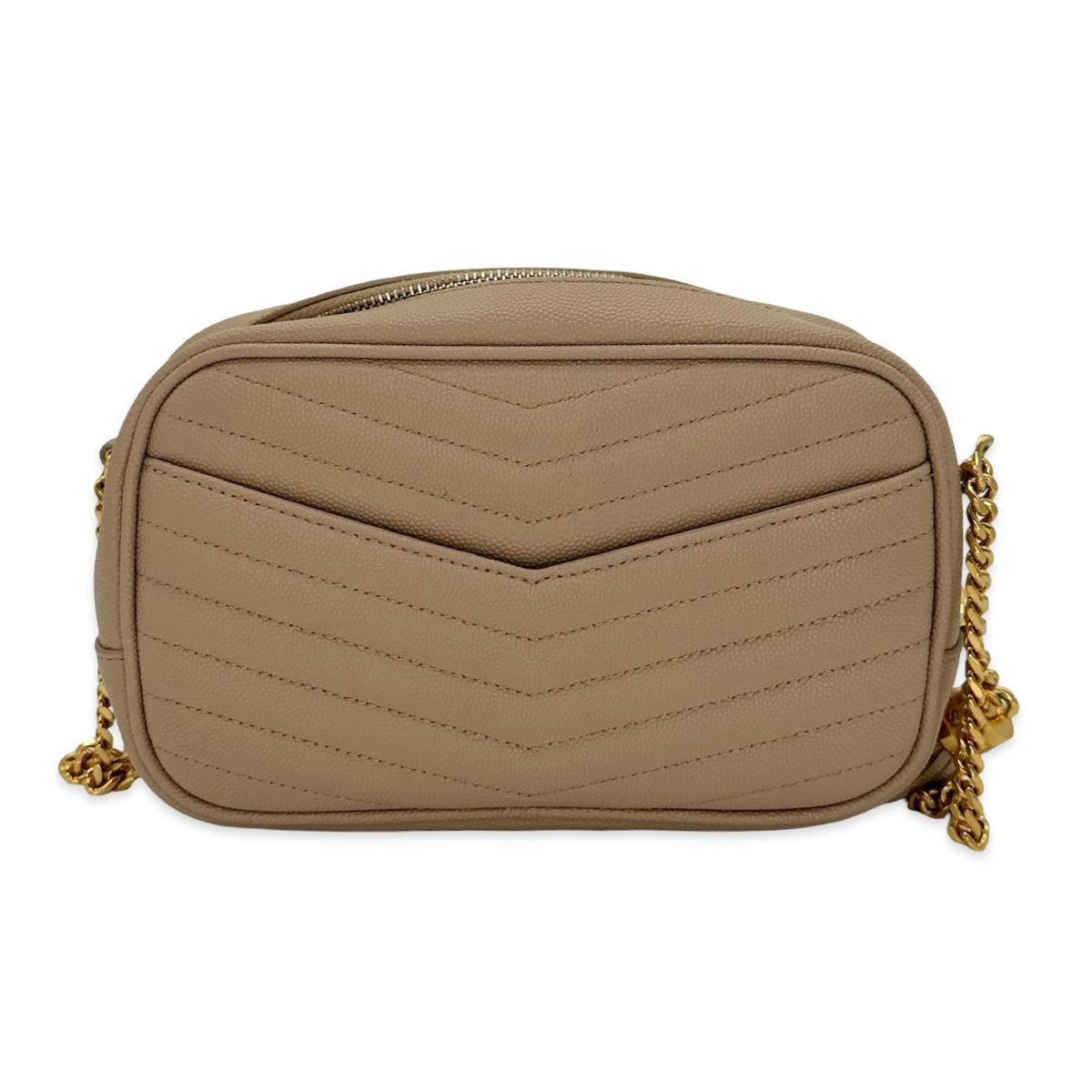Saint Laurent Quilted Grain de Poudre Mini Lou Camera Bag