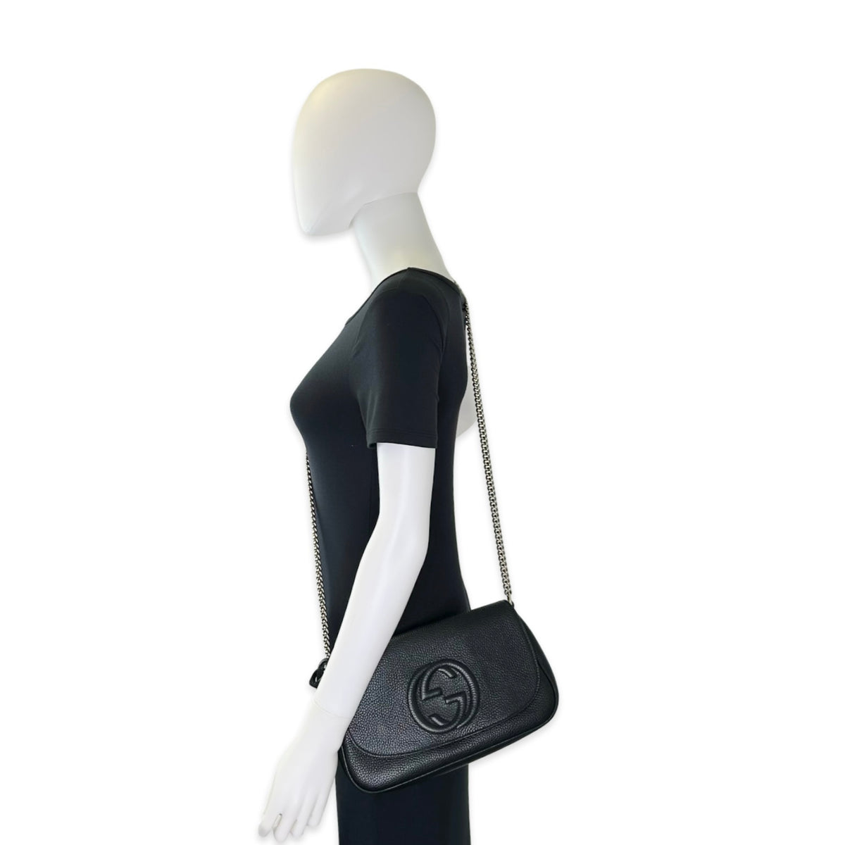 Gucci Grained Calfskin Soho Disco Flap Chain Bag