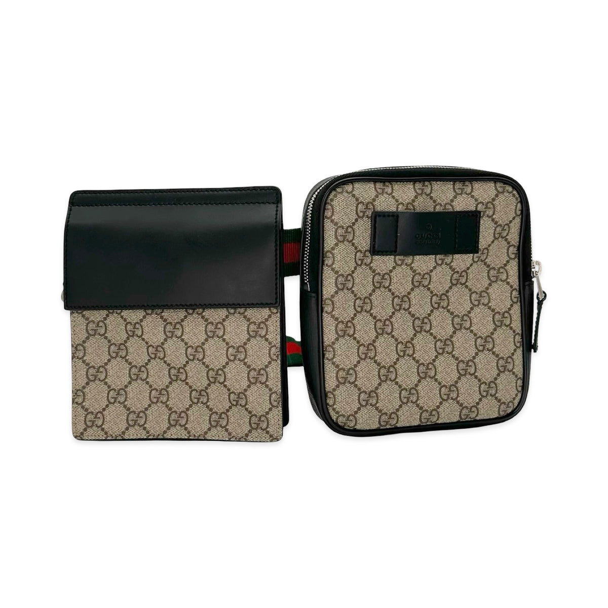 Gucci GG Supreme Double Pouch Belt Bag