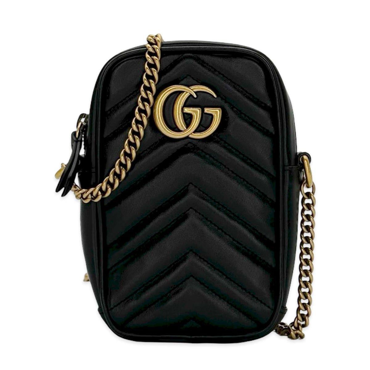 Gucci Quilted Calfskin Mini GG Marmont Crossbody
