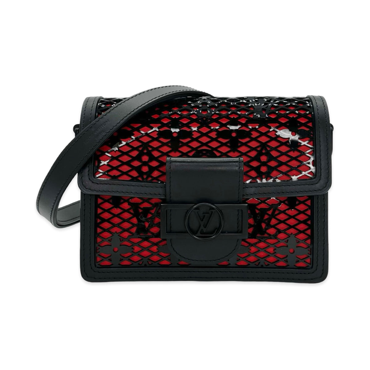 Louis Vuitton Patent Calfskin Laced Monogram Mini Dauphine