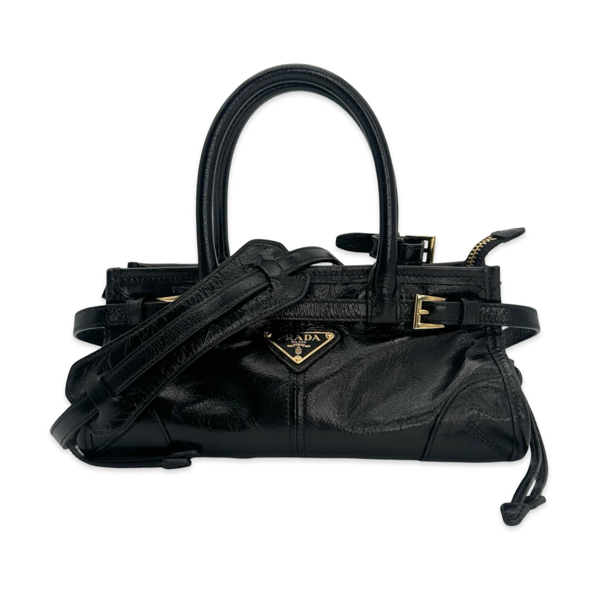 Prada Crinkle Calfskin Mini Bonnie