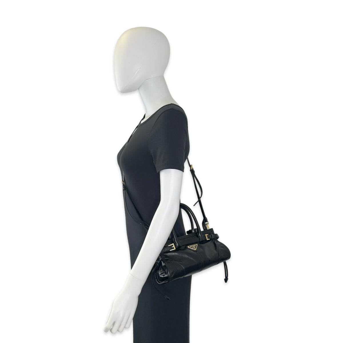 Prada Crinkle Calfskin Mini Bonnie